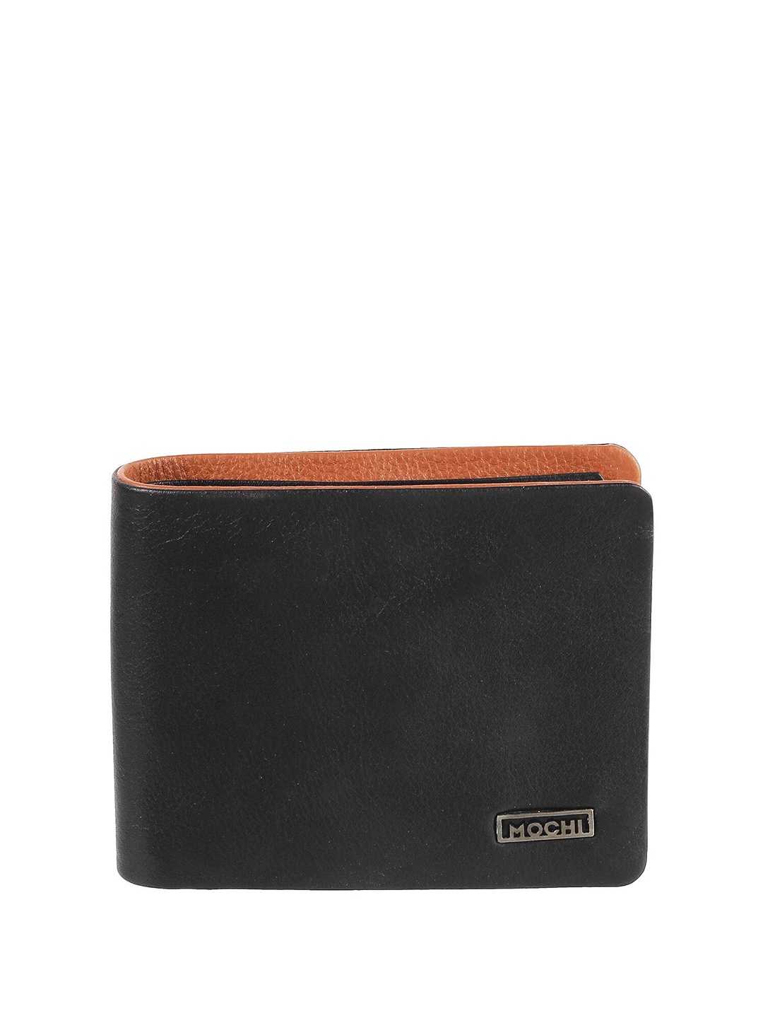 

Mochi Men Leather Two Fold Wallet, Black