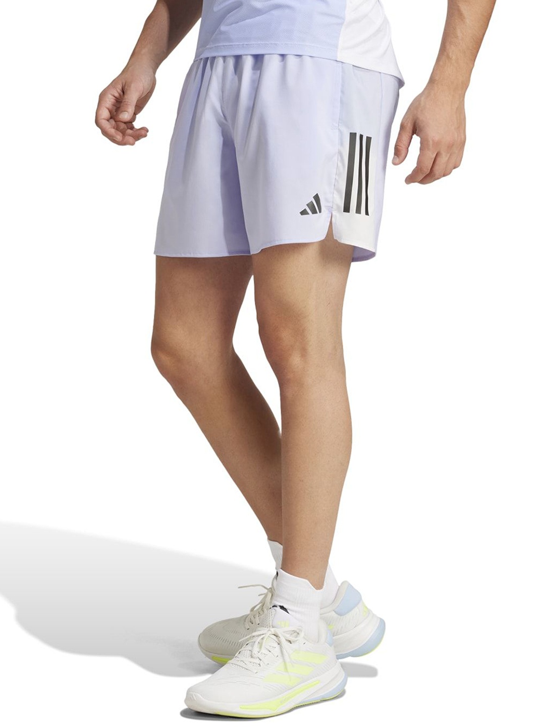 

ADIDAS OTR B CB Men Brand Logo Printed Mid Rise Above Knee Length Shorts, Purple