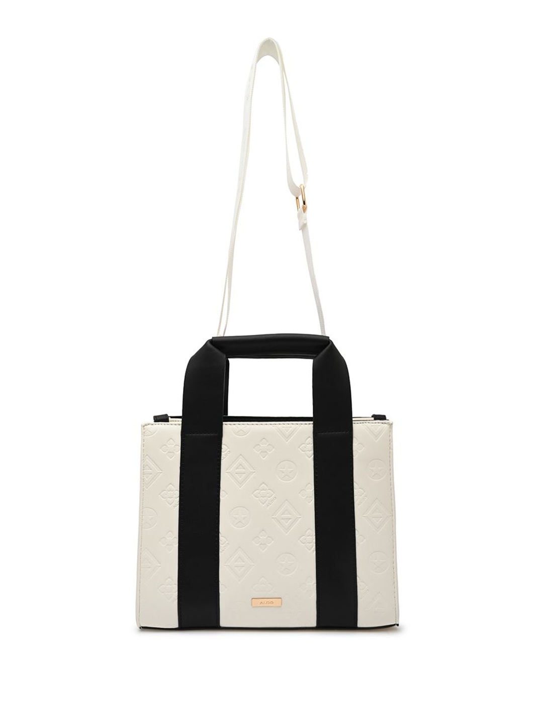 

ALDO Textured Structured Tote Bag with Quilted, Black