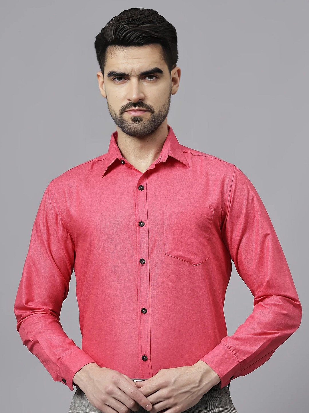 

Vida Loca India Slim Fit Spread Collar Formal Shirt, Pink
