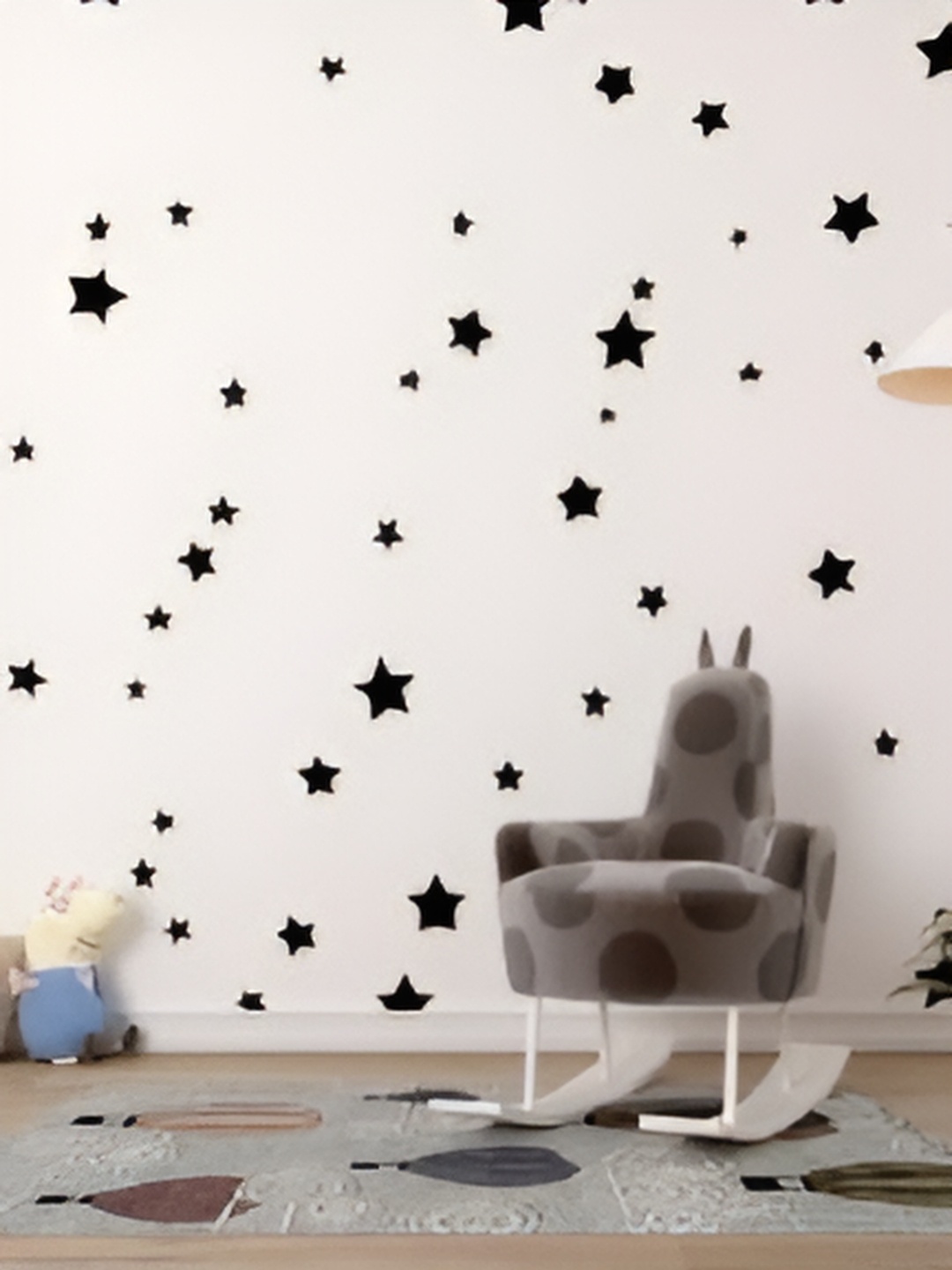 

Digital Walls White & Black Stars Printed Stickers