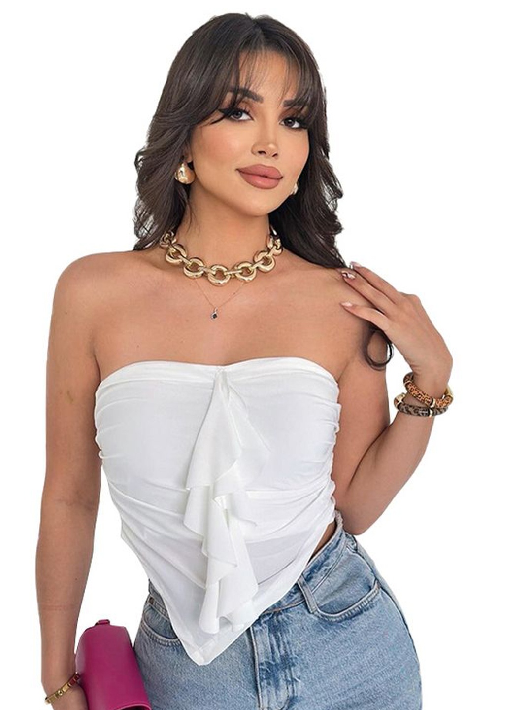 

LULU & SKY Women Tube Top, White