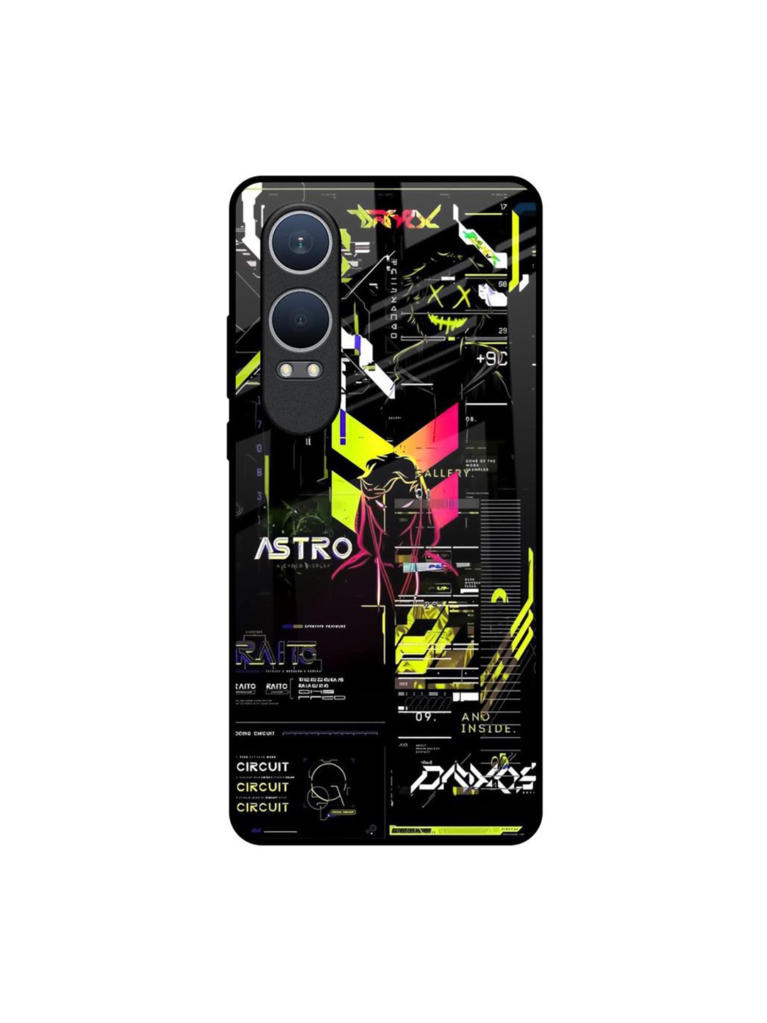 

QRIOH Astro Glitch OnePlus Nord CE4 Lite 5G Impact Resistant Back Case, Black