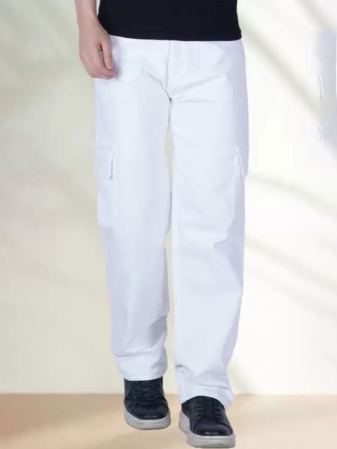 

COMFITS Men Classic Regular Fit Mid Rise Clean Look Stretchable Jeans, White