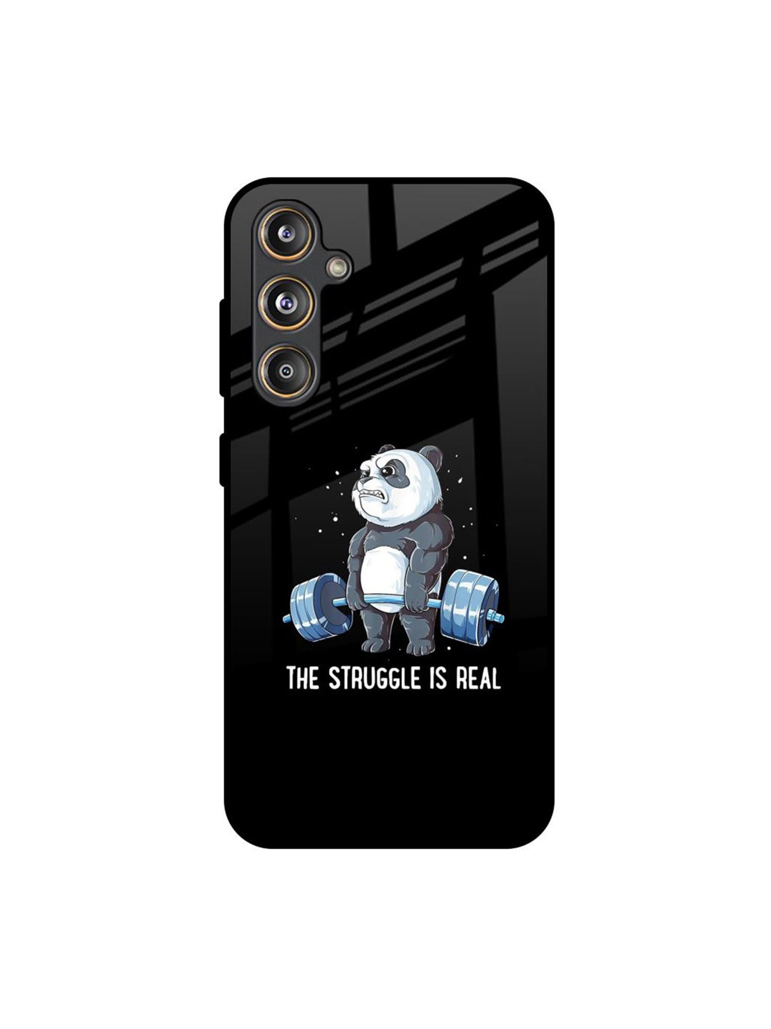 

QRIOH Real Struggle Real Samsung Galaxy F55 5G Impact Resistant Back Case, Black