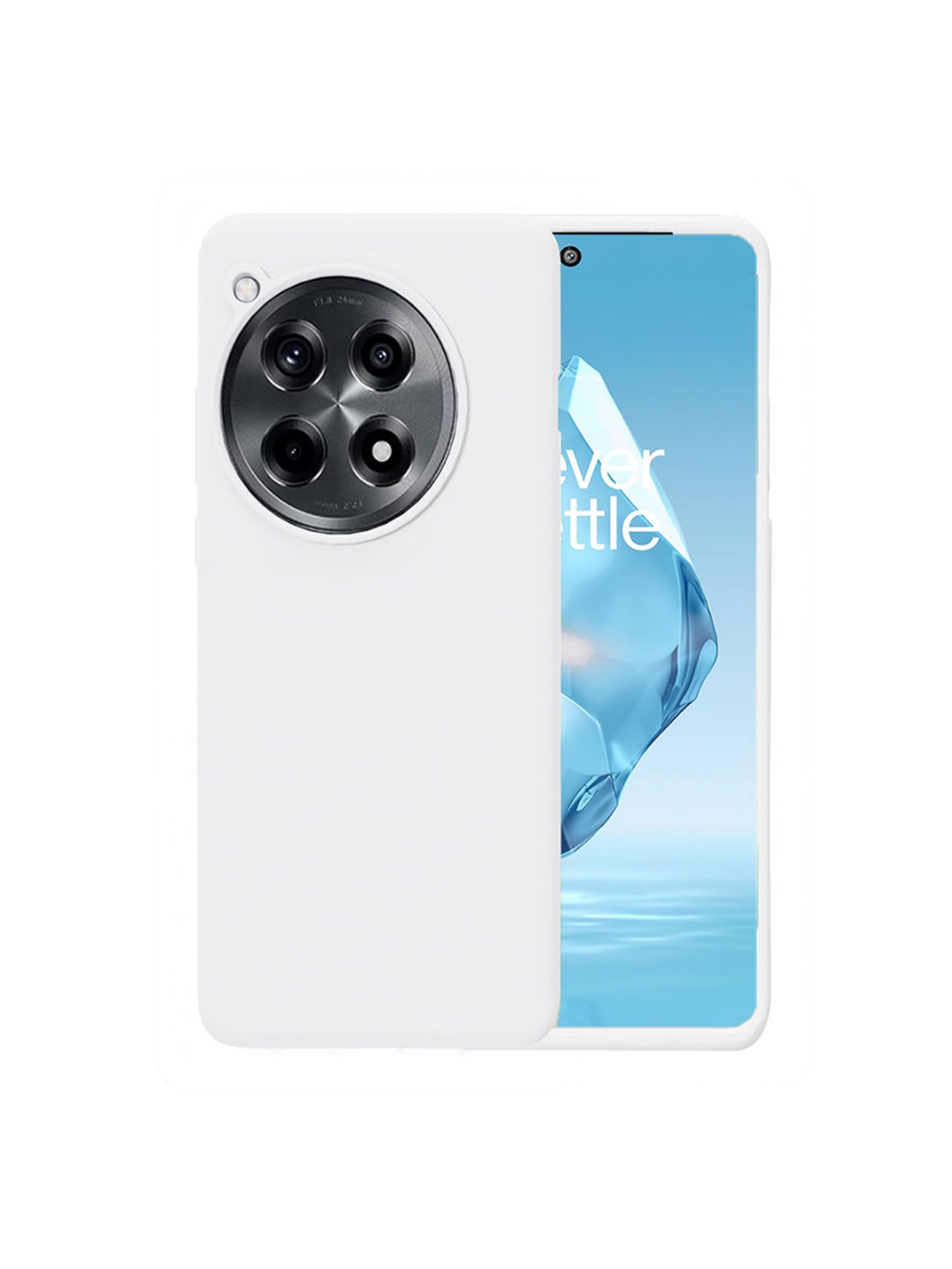 

LIRAMARK Solid OnePlus 12R 5G Impact Resistant Back Case, White