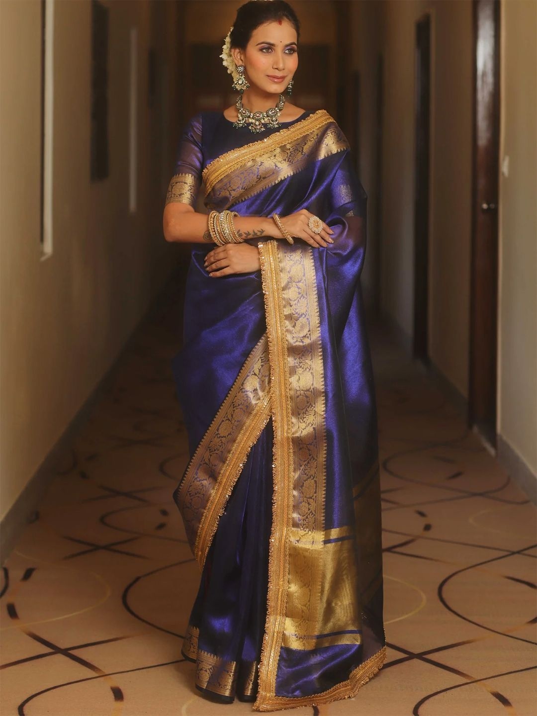 

Anouk Embellished Designer Saree, Purple