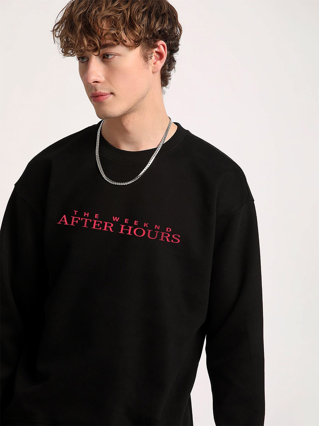 

Tees Da Men Graphic Printed Cotton Sweatshirt, Black