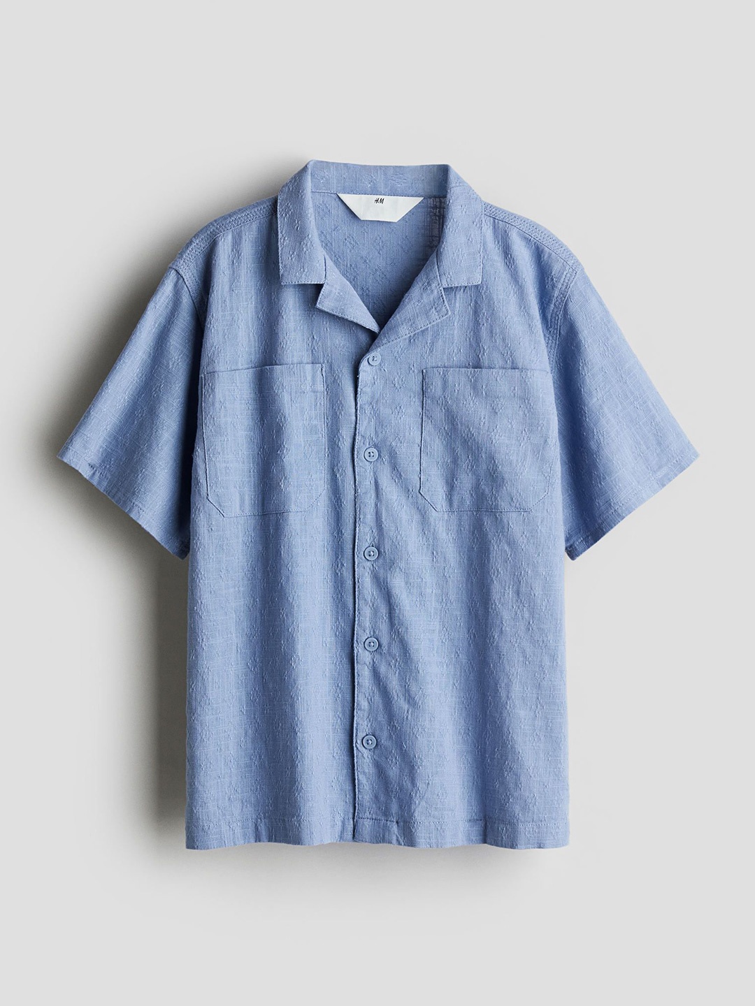 

H&M Cotton Resort Shirt, Blue