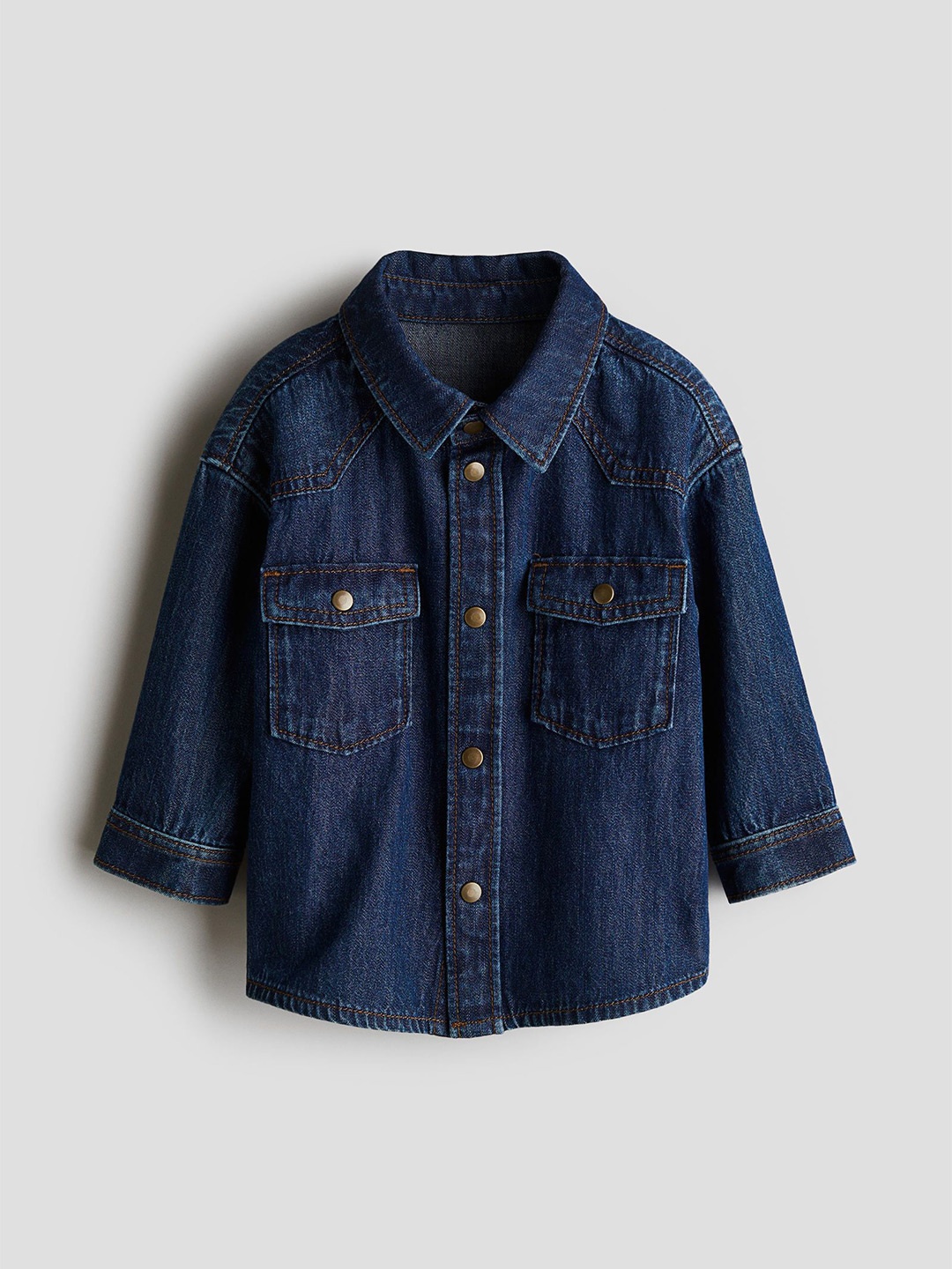 

H&M Cotton Denim Shirt, Blue