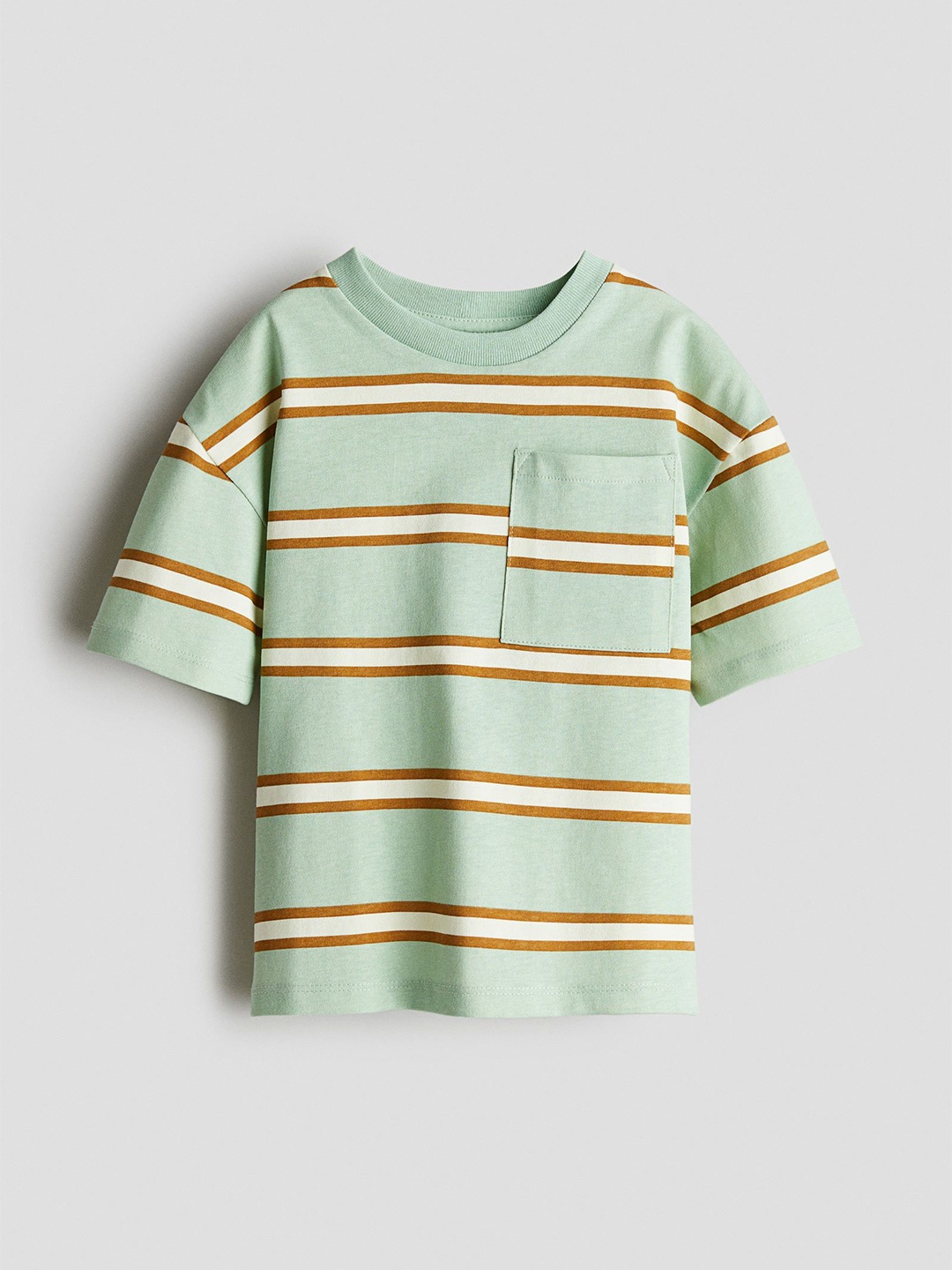 

H&M Motif-Detail Cotton T-shirt, Green