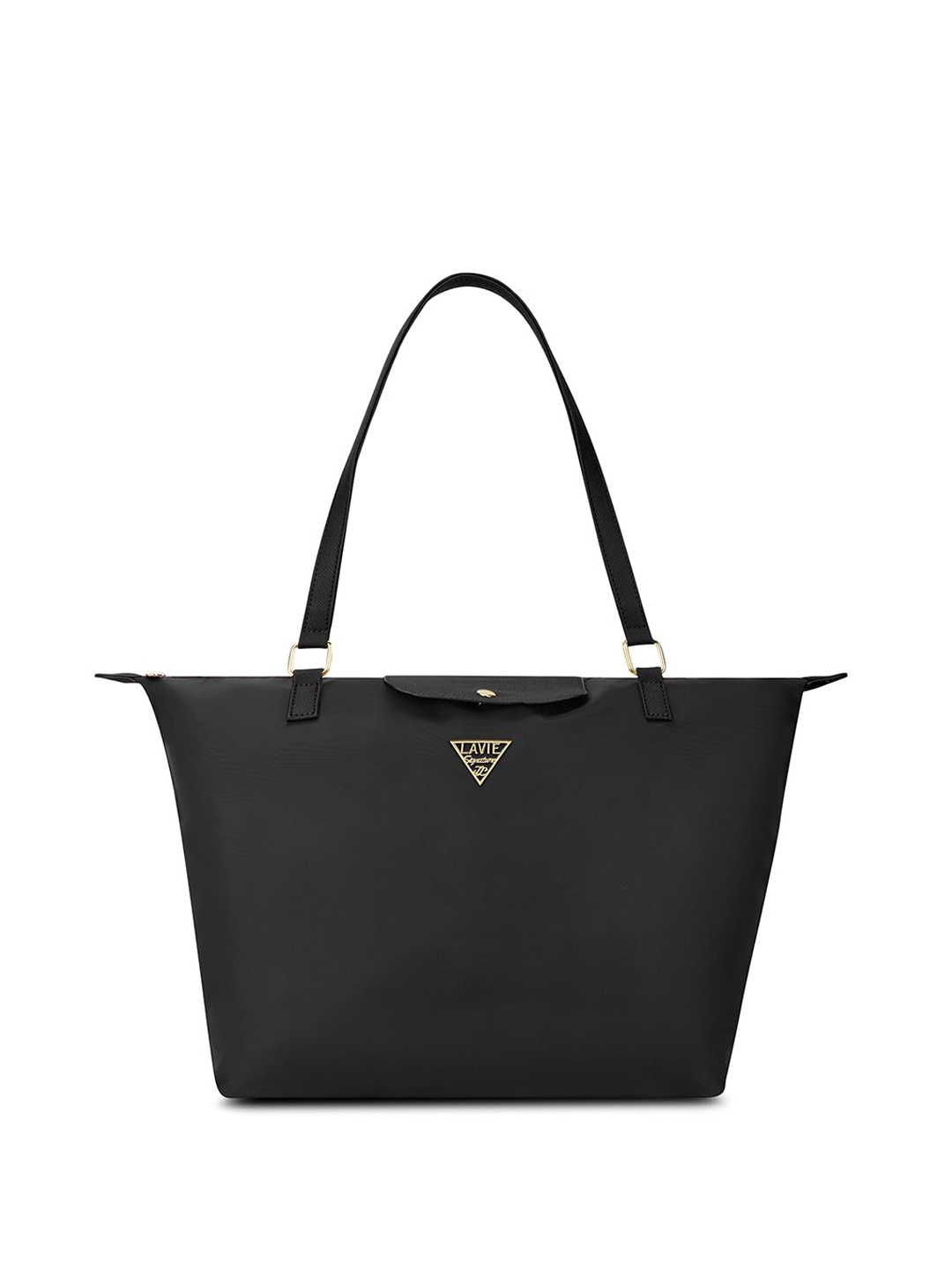 

LAVIE Signature Oversized Structured Tote Bag with Applique, Black