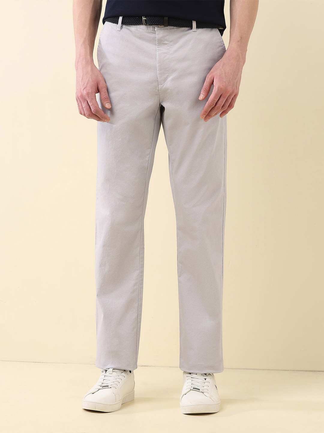 

U.S. Polo Assn. Men Classic Straight Fit Chinos Trousers, Grey