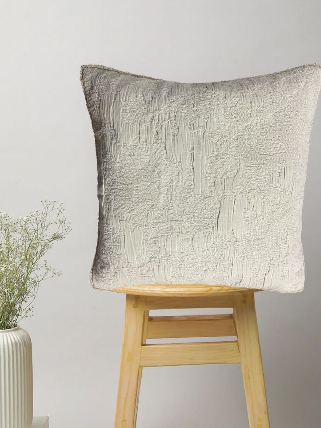

SAJAVAT Beige Cotton Square Cushion Covers