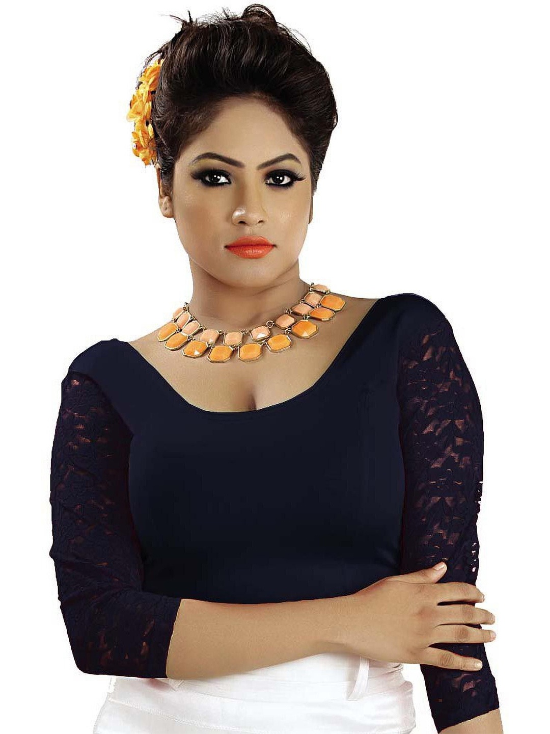 

Abhi Solid Round Neck Top, Blue