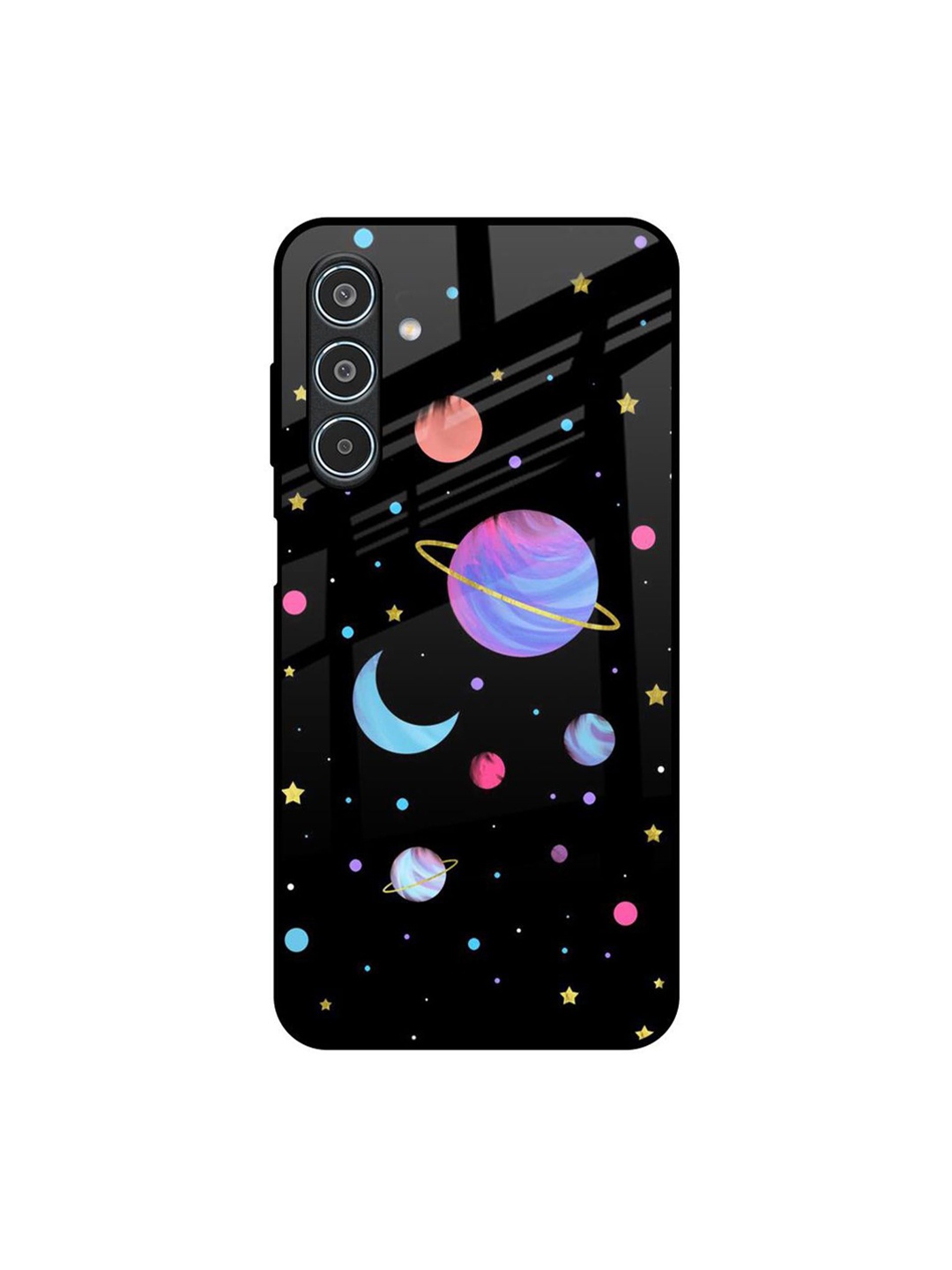 

QRIOH Planet Play Samsung Galaxy M35 5G Impact Resistant Back Case, Black