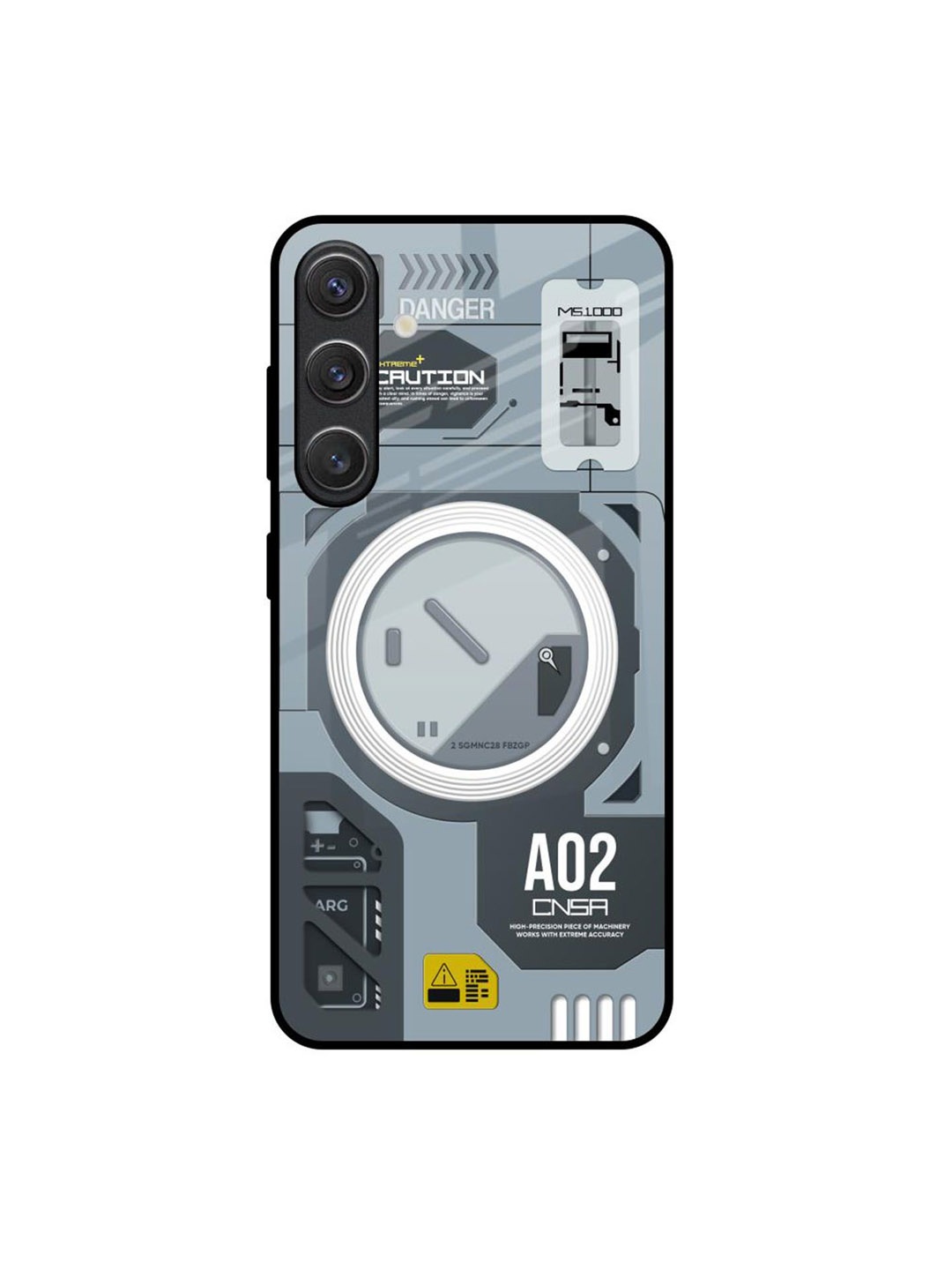 

QRIOH Modern Technology Samsung Galaxy S25 5G Impact Resistant Back Case, Grey