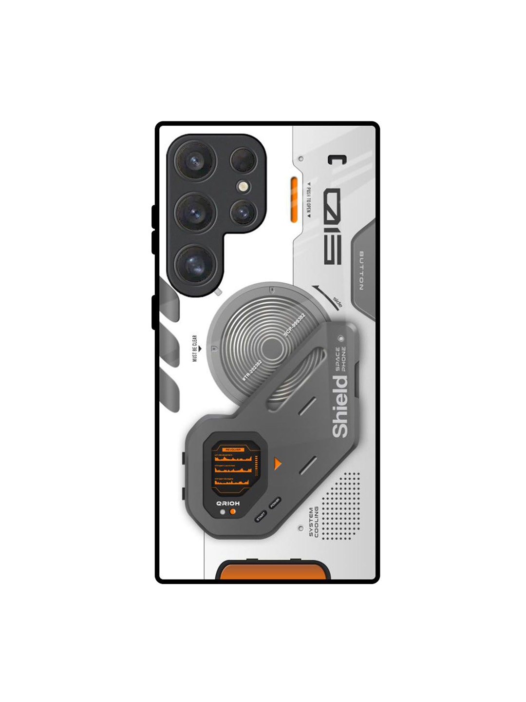 

QRIOH Liberty Cyber Samsung Galaxy S25 Ultra Impact Resistant Back Case, White
