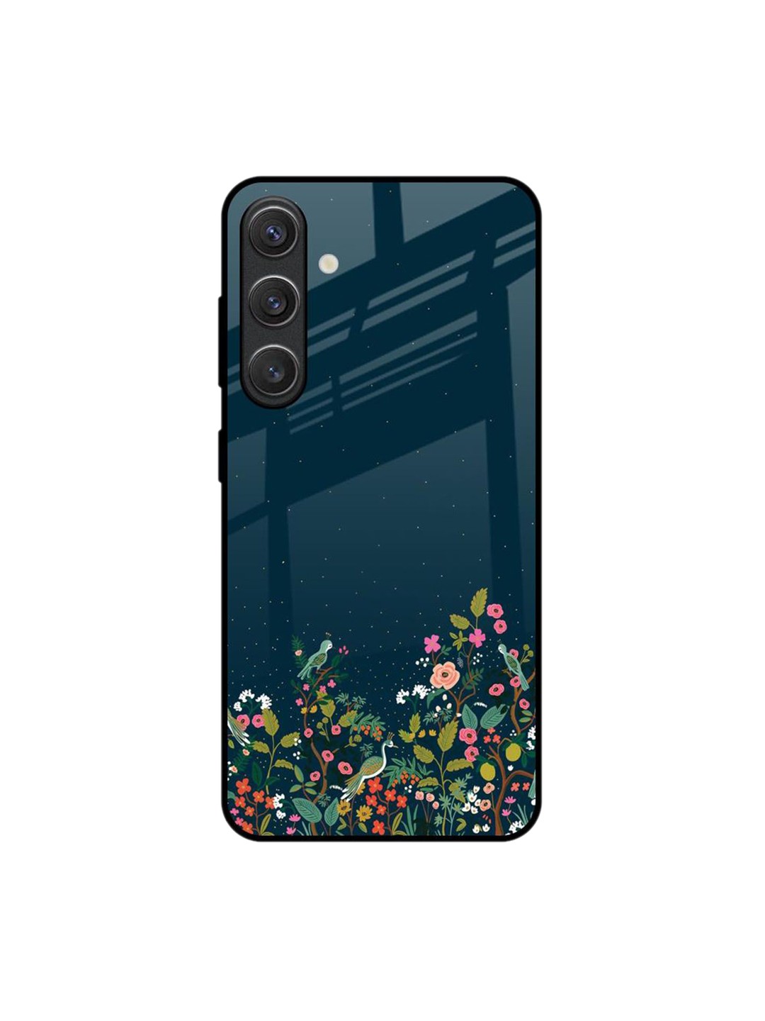 

QRIOH Small Garden Samsung Galaxy S25 5G Impact Resistant Back Case, Blue