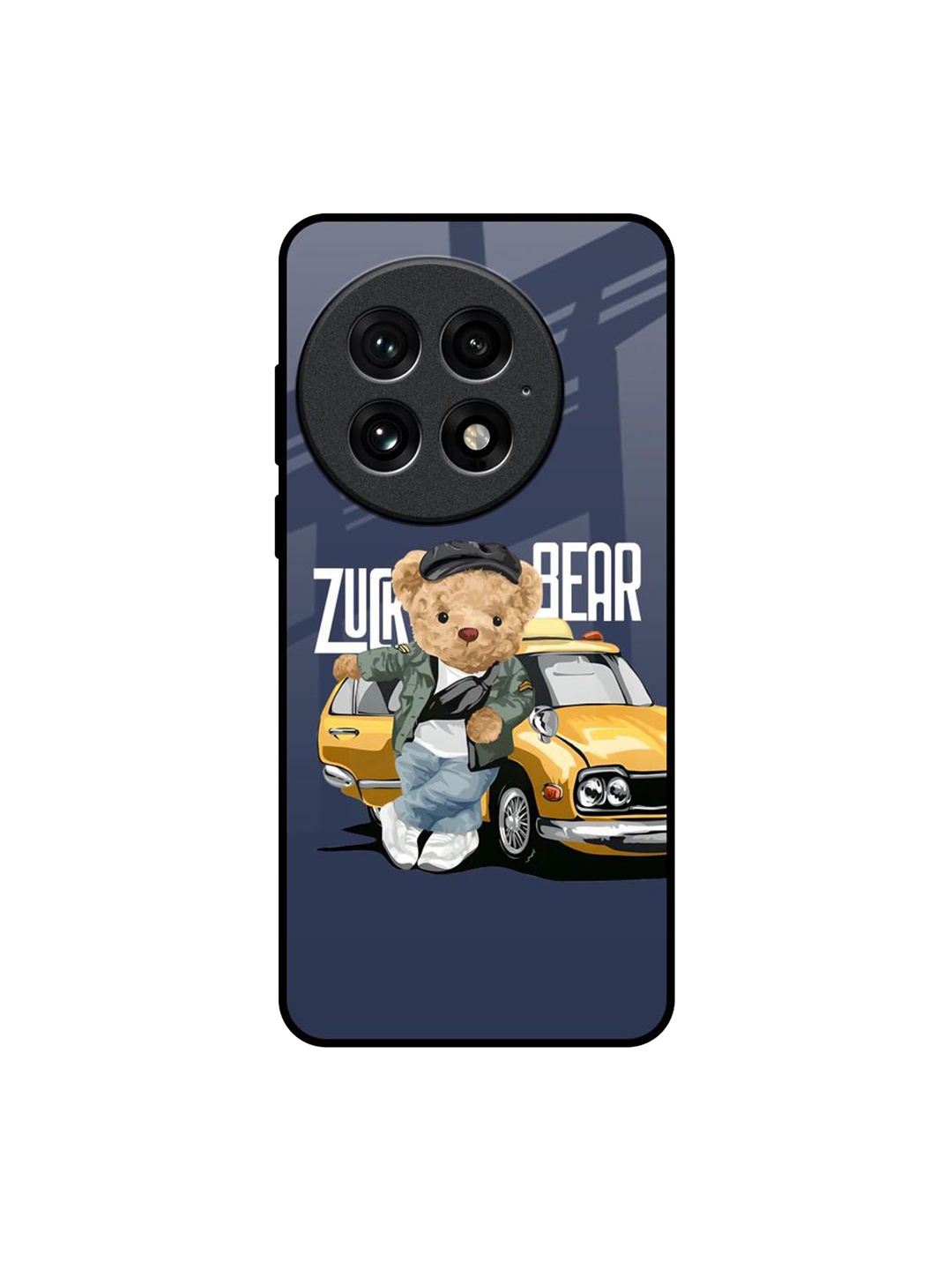 

QRIOH Adventurous Bear OnePlus 13 Impact Resistant Back Case, Blue