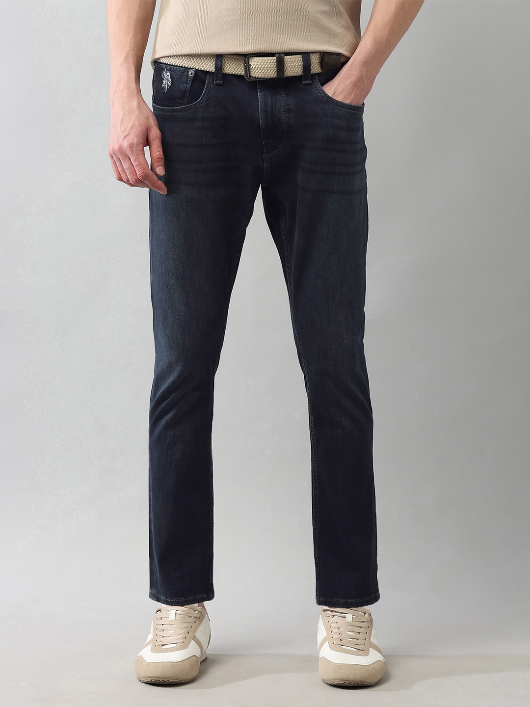 

U.S. Polo Assn. Denim Co. Men Tapered Fit Heavy Fade Jeans, Blue