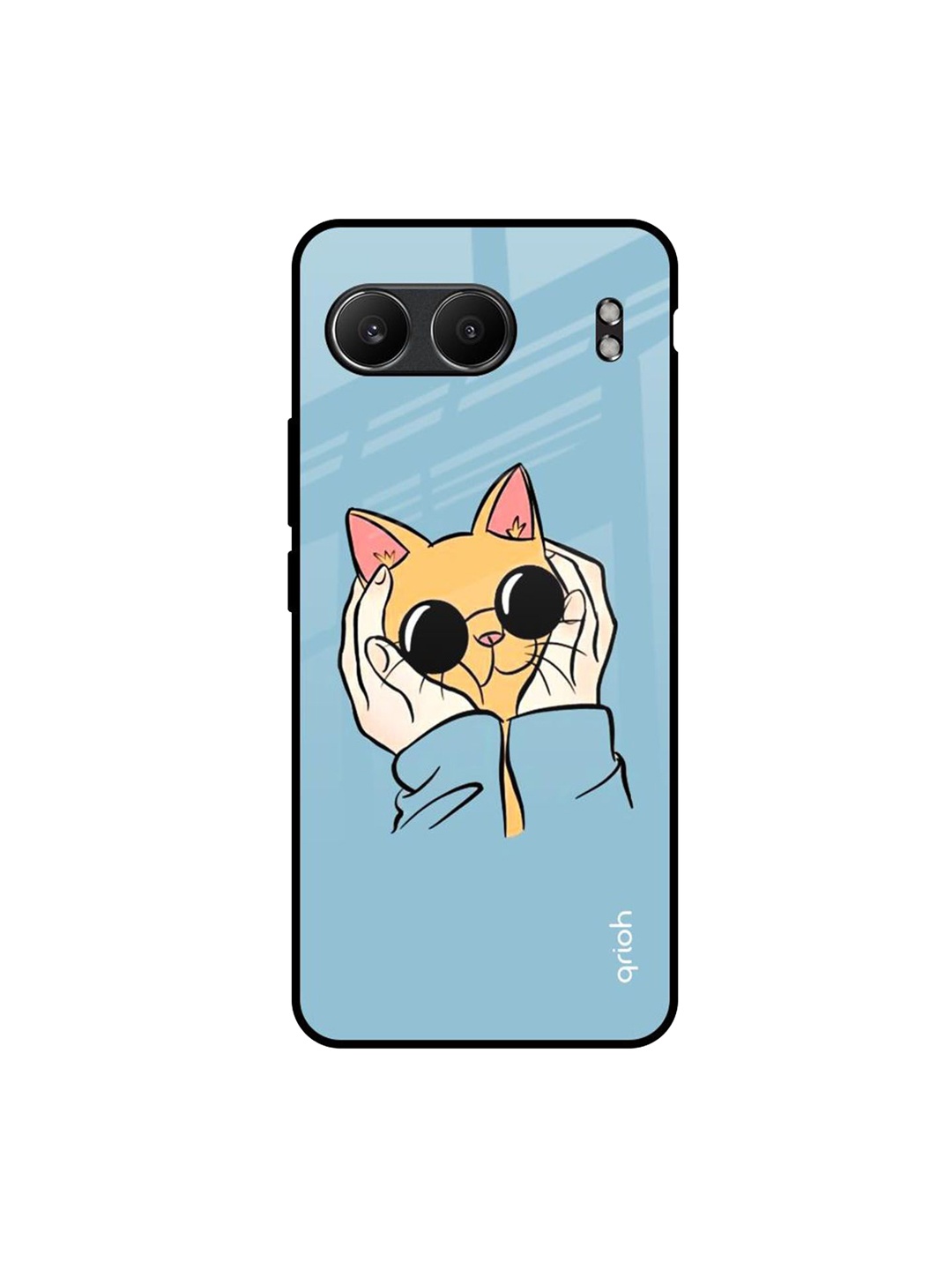 

QRIOH Adorable Cute Kitty OnePlus Nord 4 5G Impact Resistant Back Case, Blue