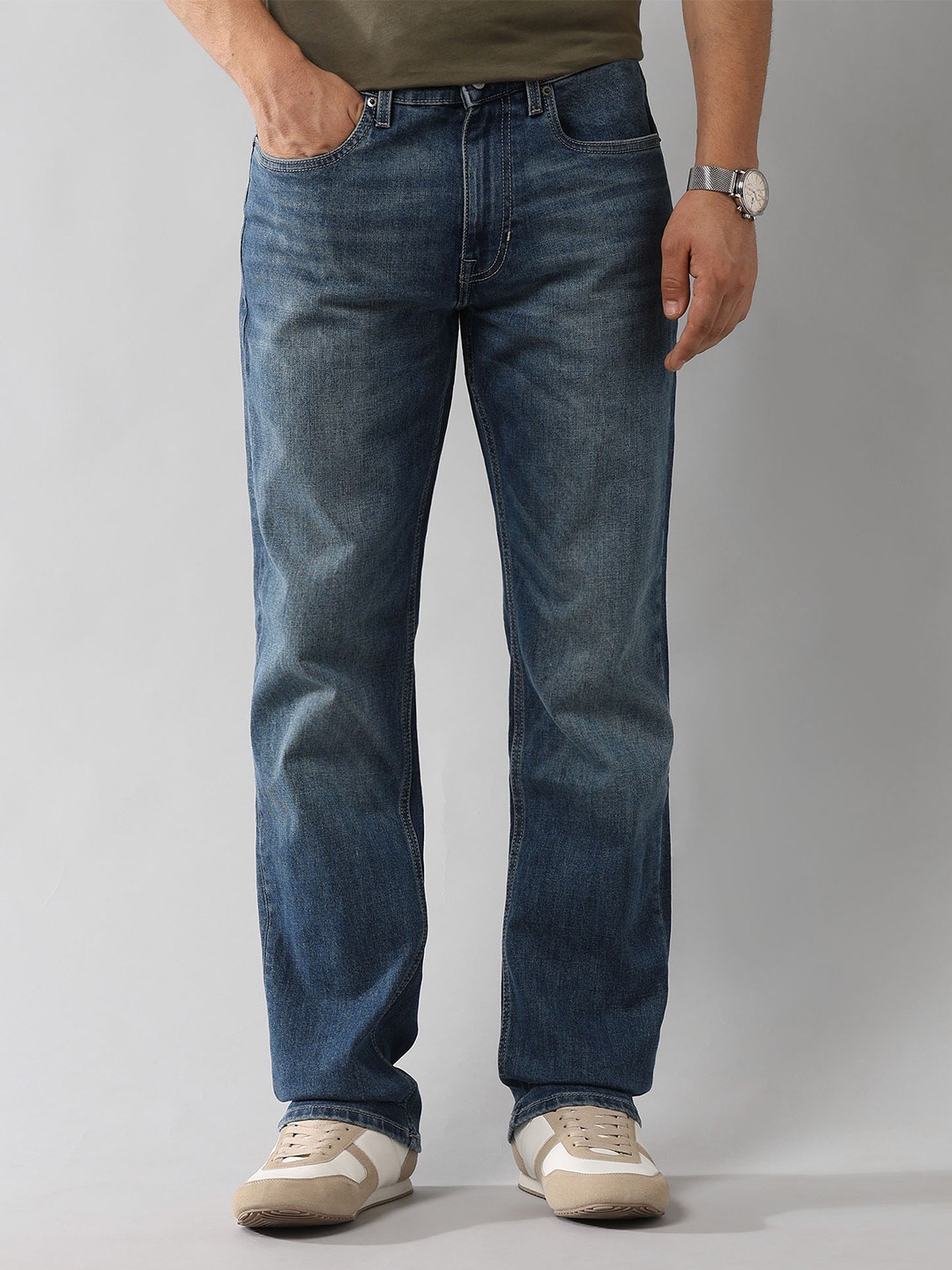

U.S. Polo Assn. Denim Co. Men Slim Fit Light Fade Mid-Rise Jeans, Blue