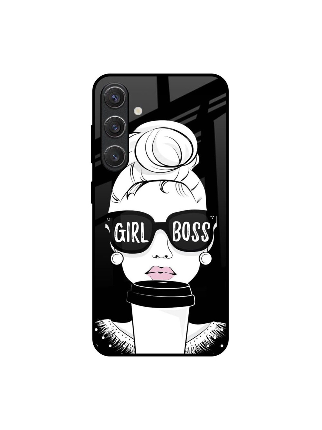 

QRIOH Girl Boss Samsung Galaxy S25 5G Impact Resistant Back Case, Black
