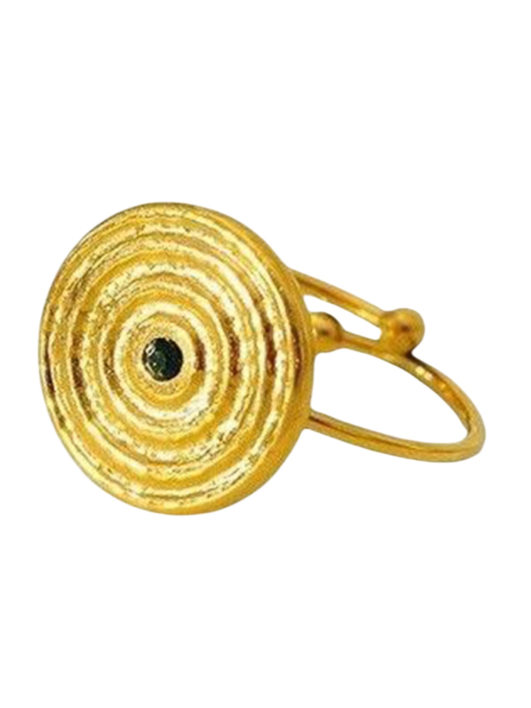 

Just Lil Things Stainless Steel Stone Studded Spiral Finger Ring, Gold