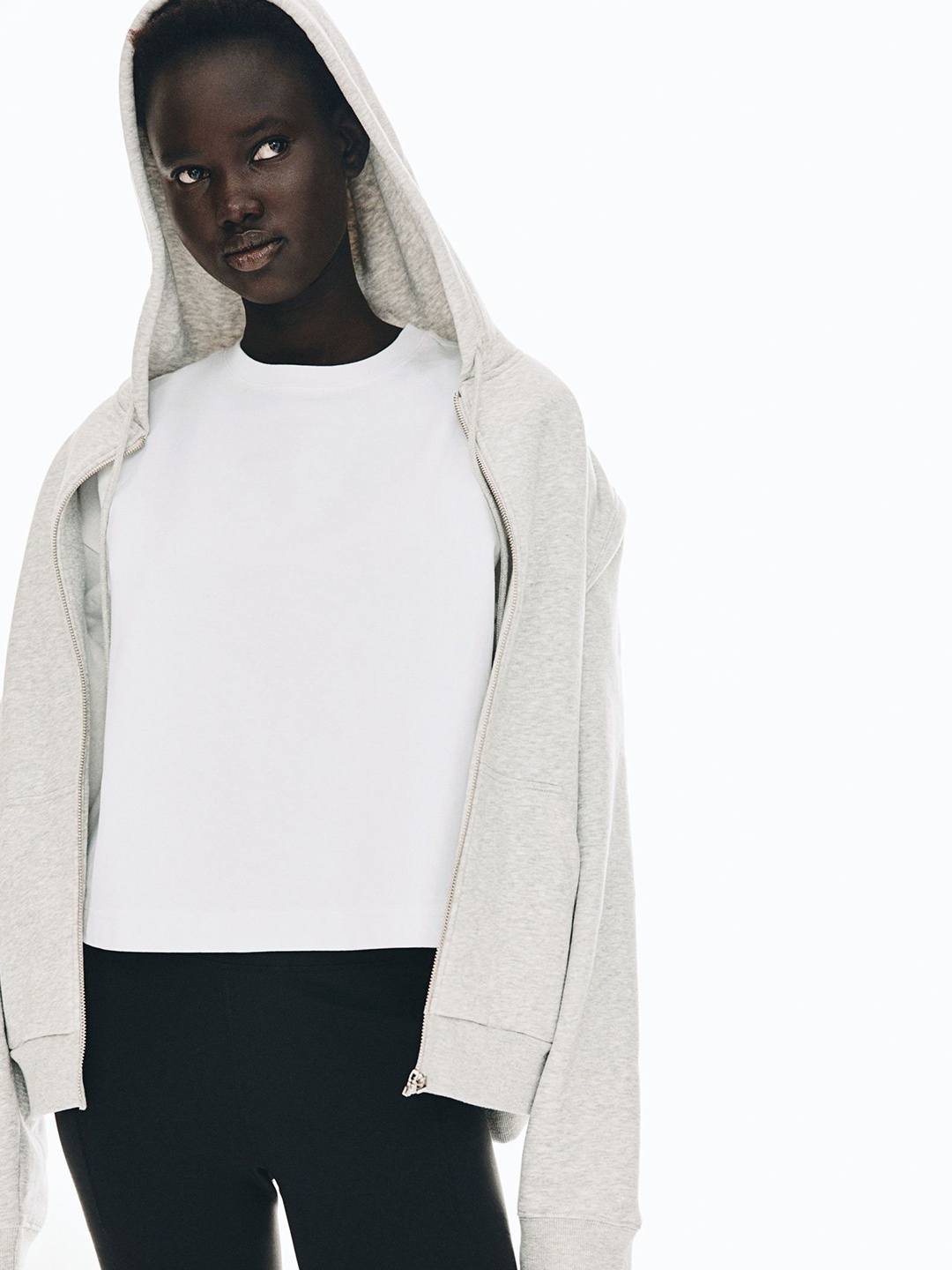

H&M Boxy Pure Cotton T-Shirt, White