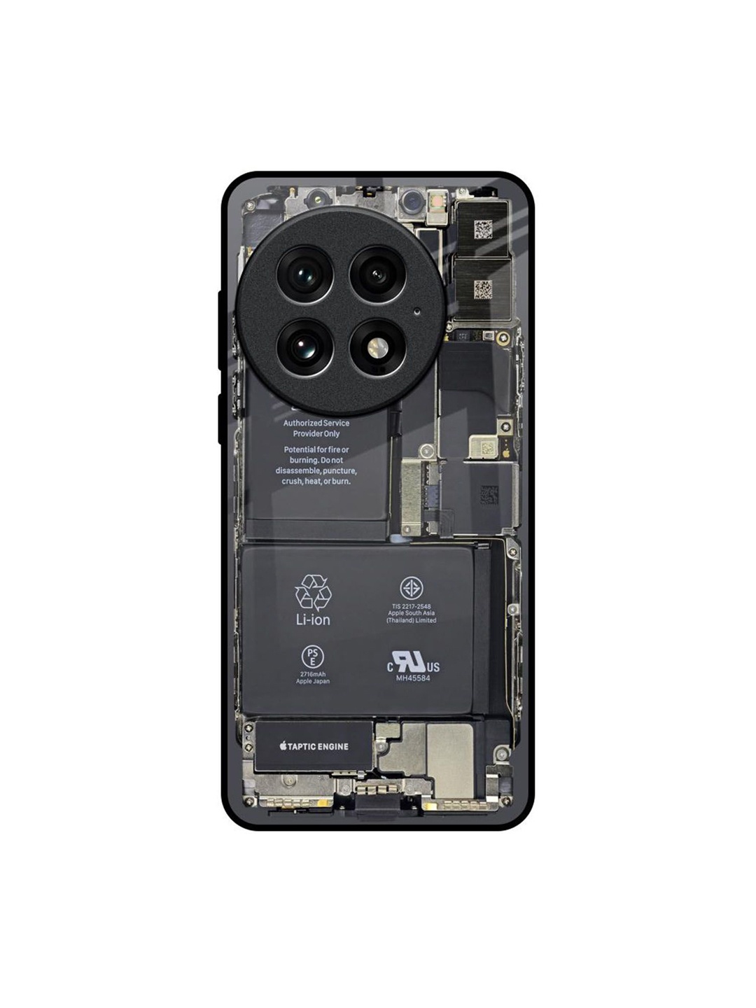 

QRIOH Skeleton Inside OnePlus 13 Impact Resistant Back Case, Grey