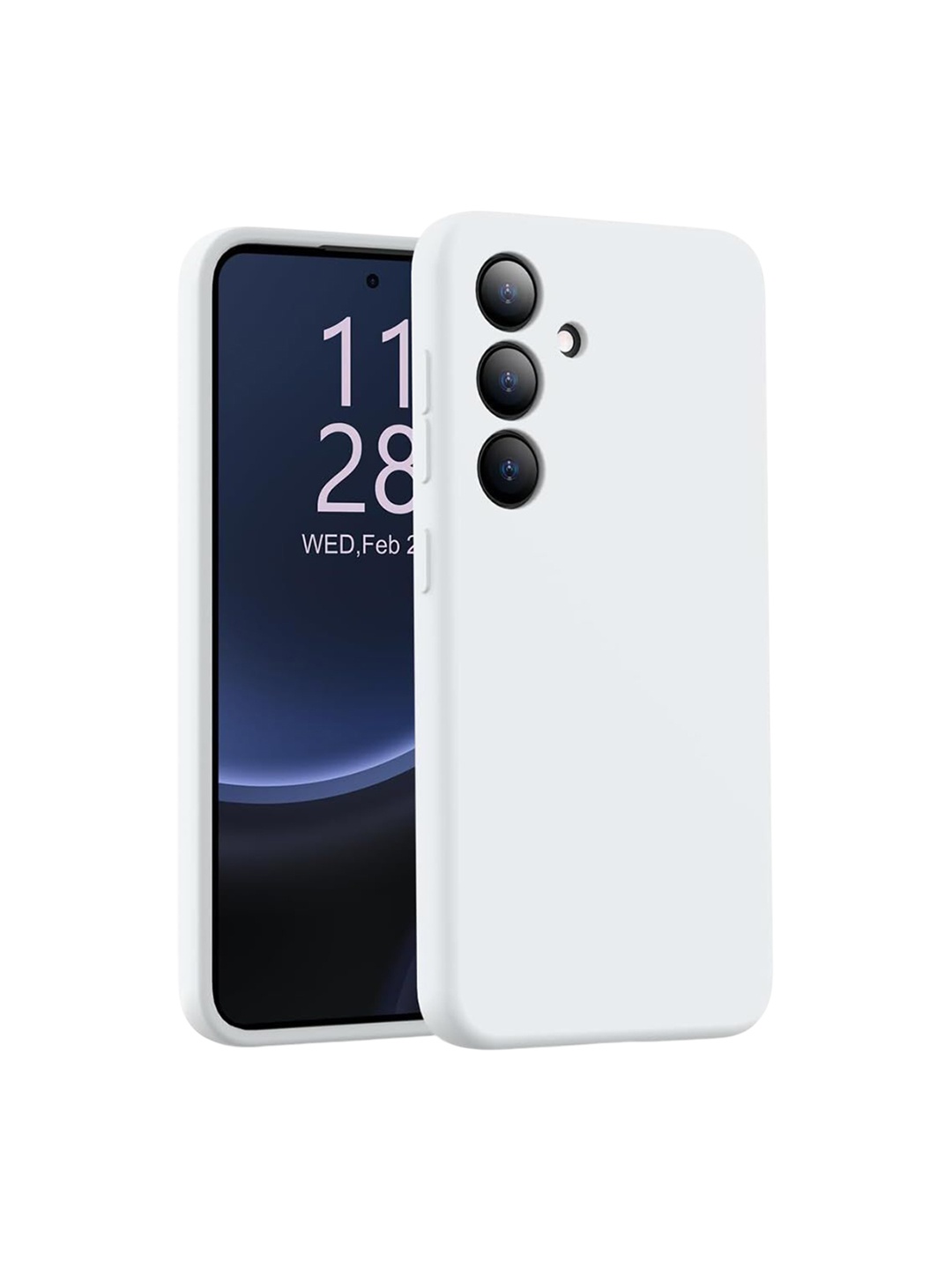 

LIRAMARK Solid Samsung Galaxy S24 5G Impact Resistant Back Case, White
