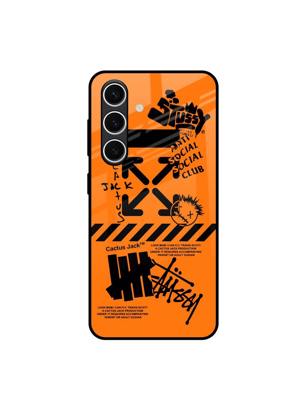 

QRIOH Anti Social Club Samsung Galaxy S24 FE 5G Impact Resistant Back Case, Orange