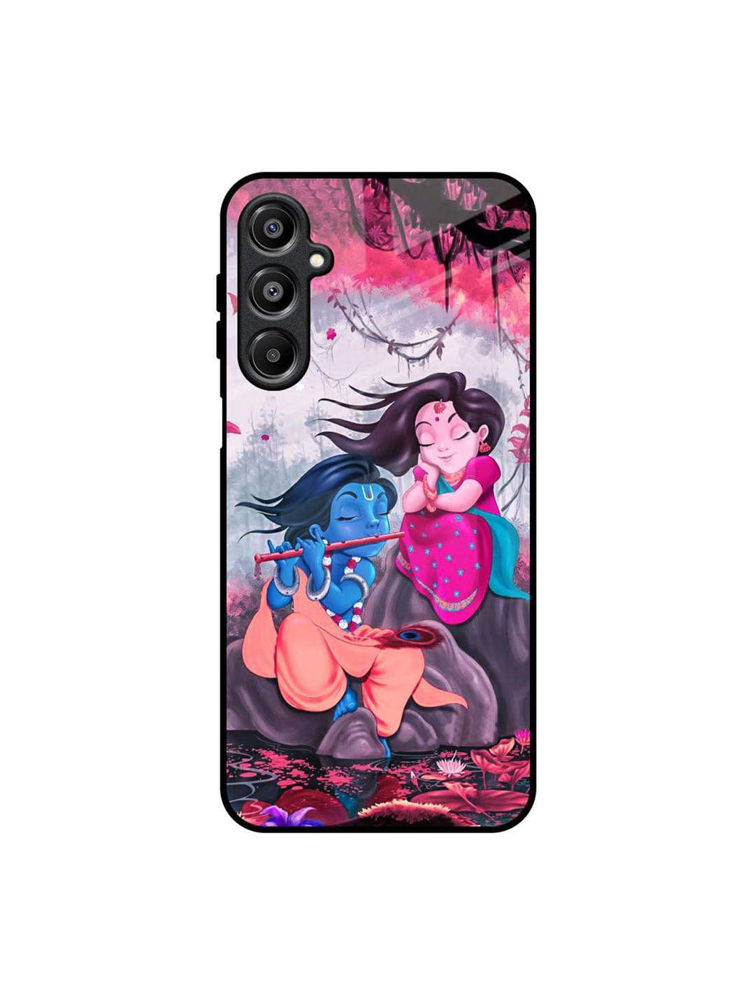 

QRIOH Radha Krishna Art Real Samsung Galaxy A16 5G Impact Resistant Back Case, Black