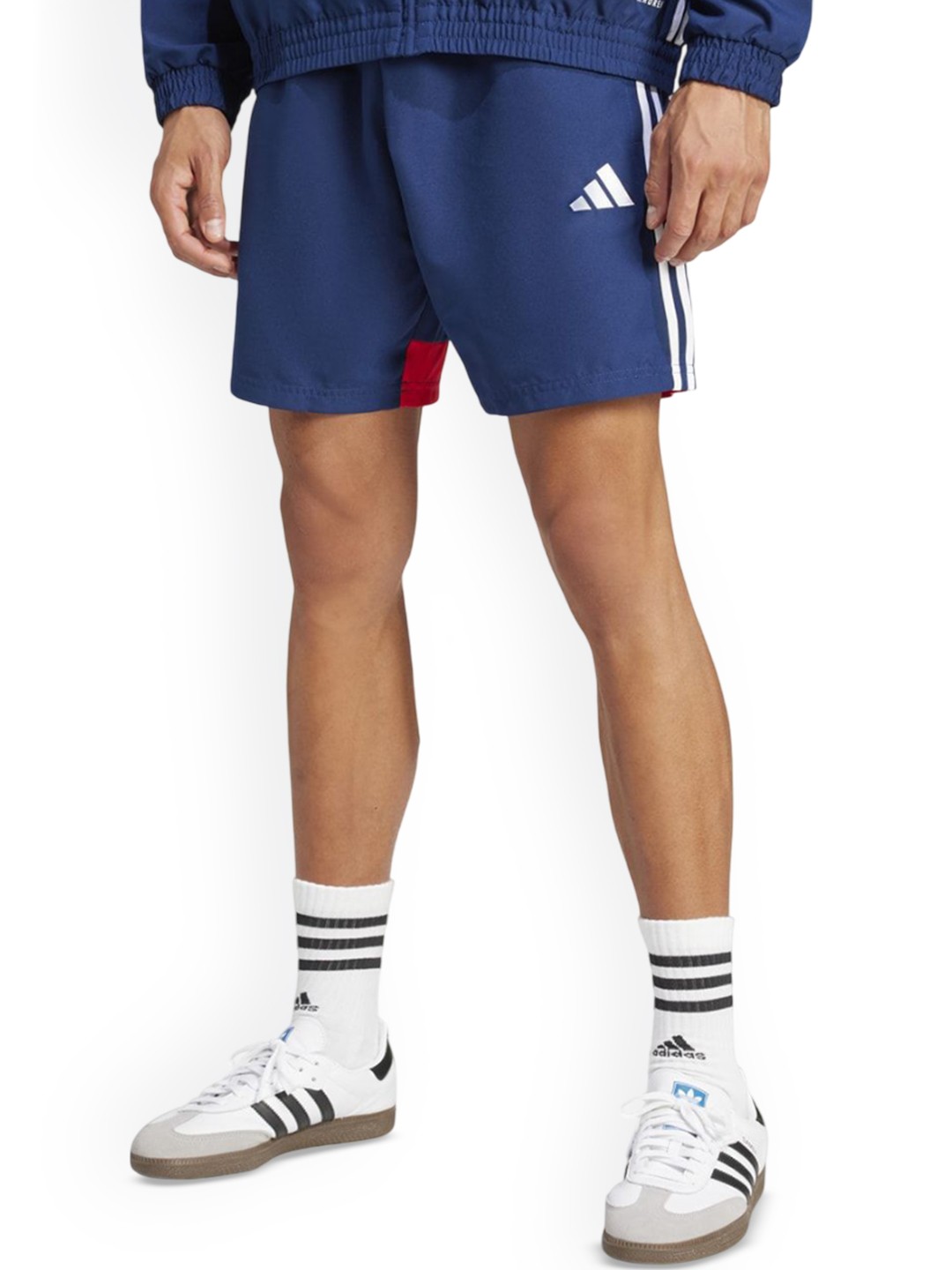 

ADIDAS Tiro Es Men Printed Mid Rise Shorts, Blue