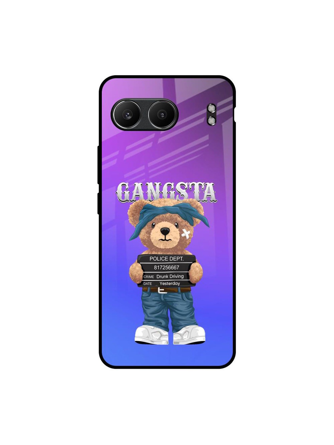 

QRIOH Gangsta Bear OnePlus Nord 4 5G Impact Resistant Back Case, Purple