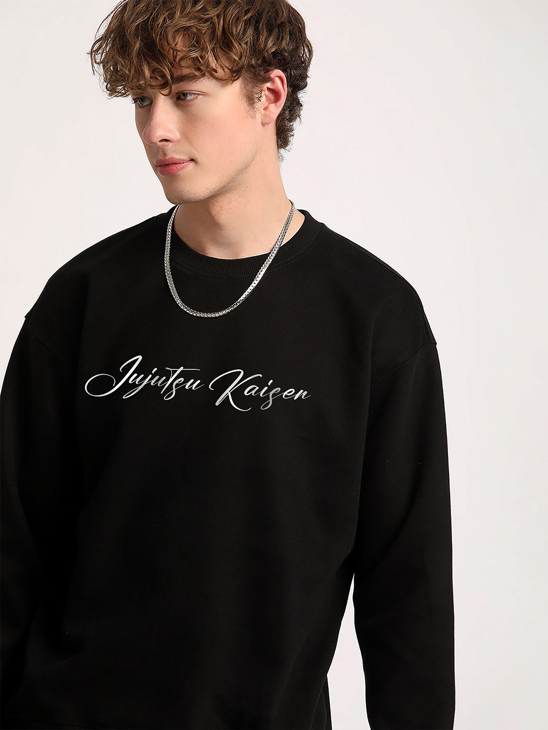 

Tees Da Men Jujutsu Kaisen Print Sweatshirt, Black