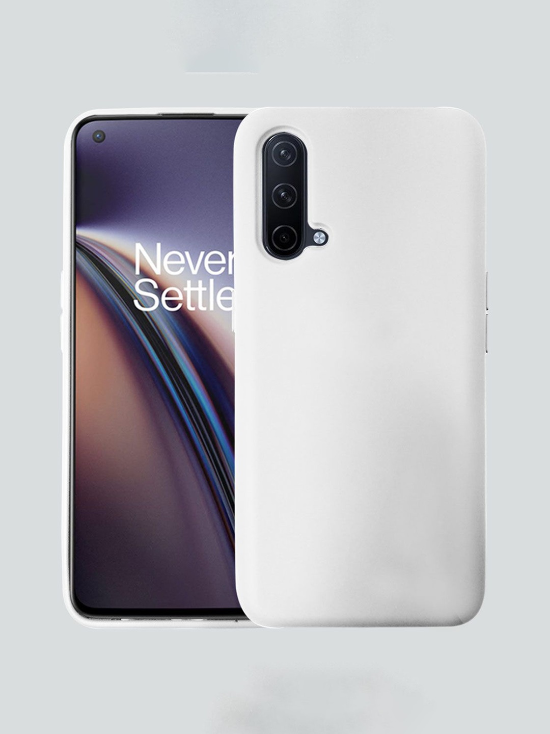 

LIRAMARK Solid OnePlus Nord CE Impact Resistant Back Case, White