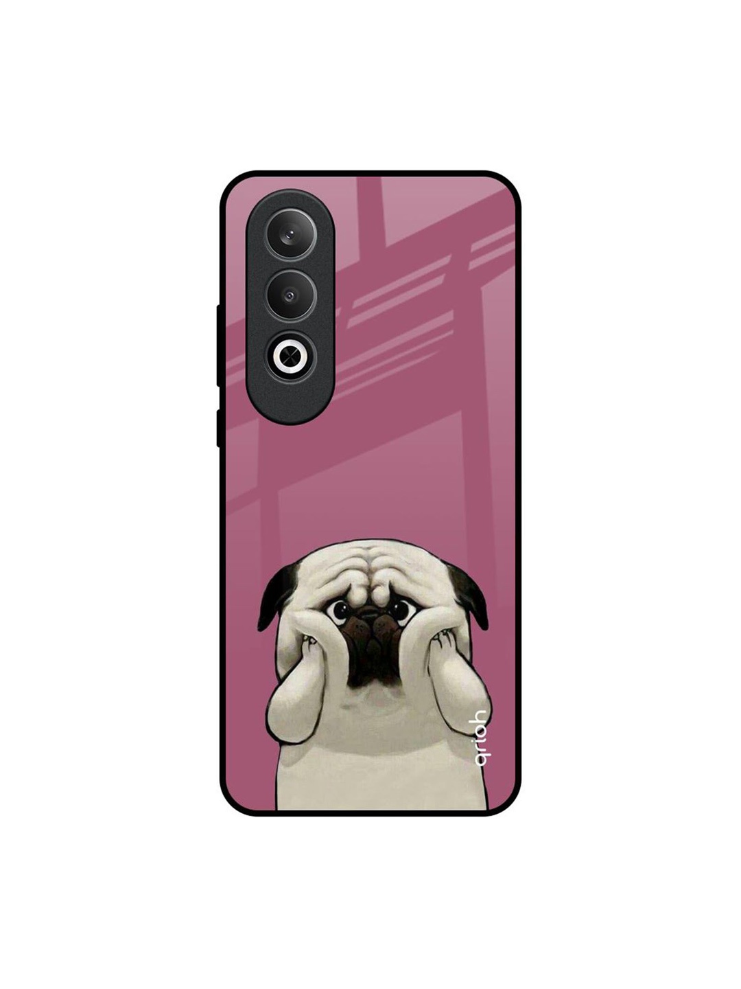

QRIOH Quirky Funny Pug Face OnePlus Nord CE4 5G Back Case, Pink