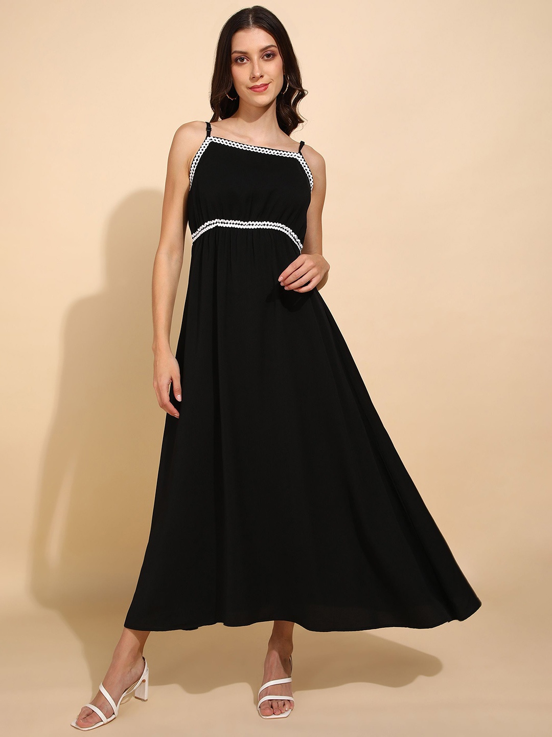 

DressBerry Women Fit & Flare Maxi Dress, Black