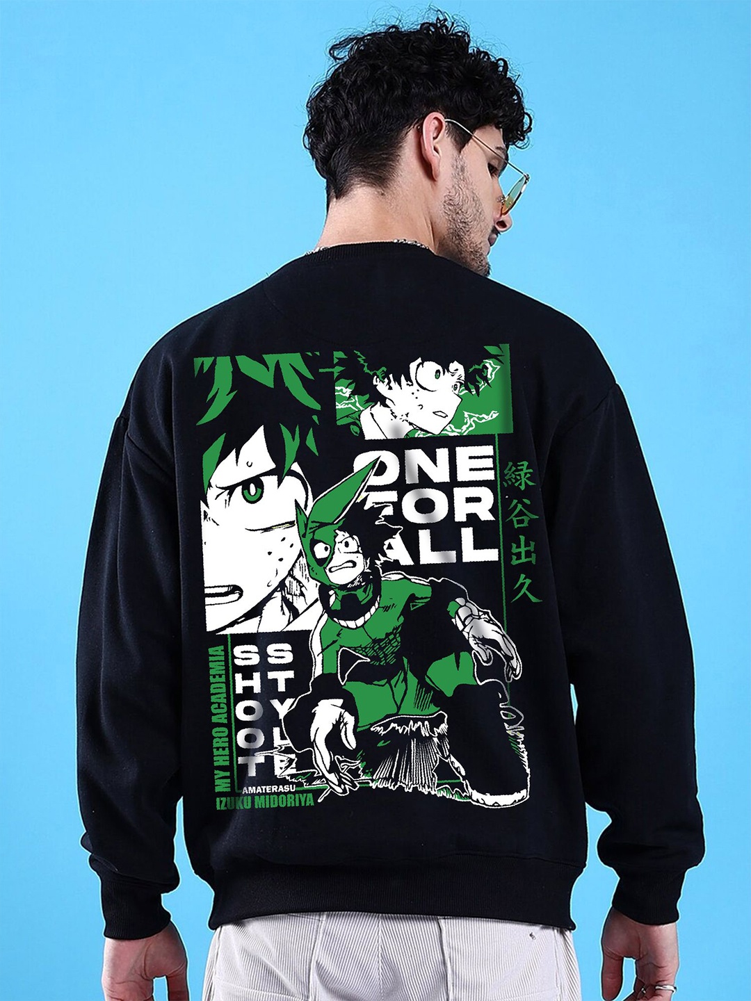 

Tees Da Men Printed Round Neck Sweatshirt, Black