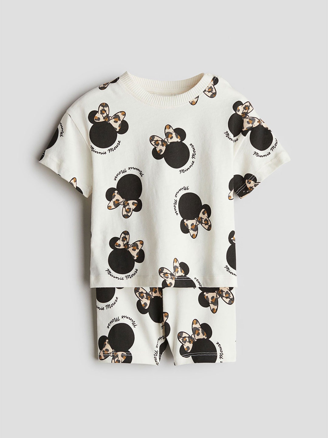 

H&M Girls 2-Piece Printed Cotton Set, White