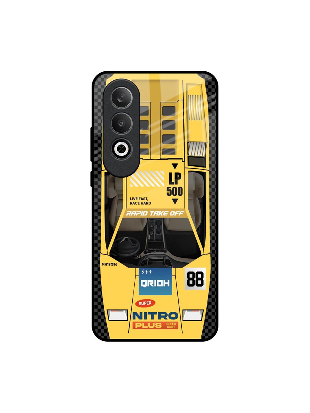 

QRIOH Typography Racing Car OnePlus Nord CE4 5G Back Case, Yellow