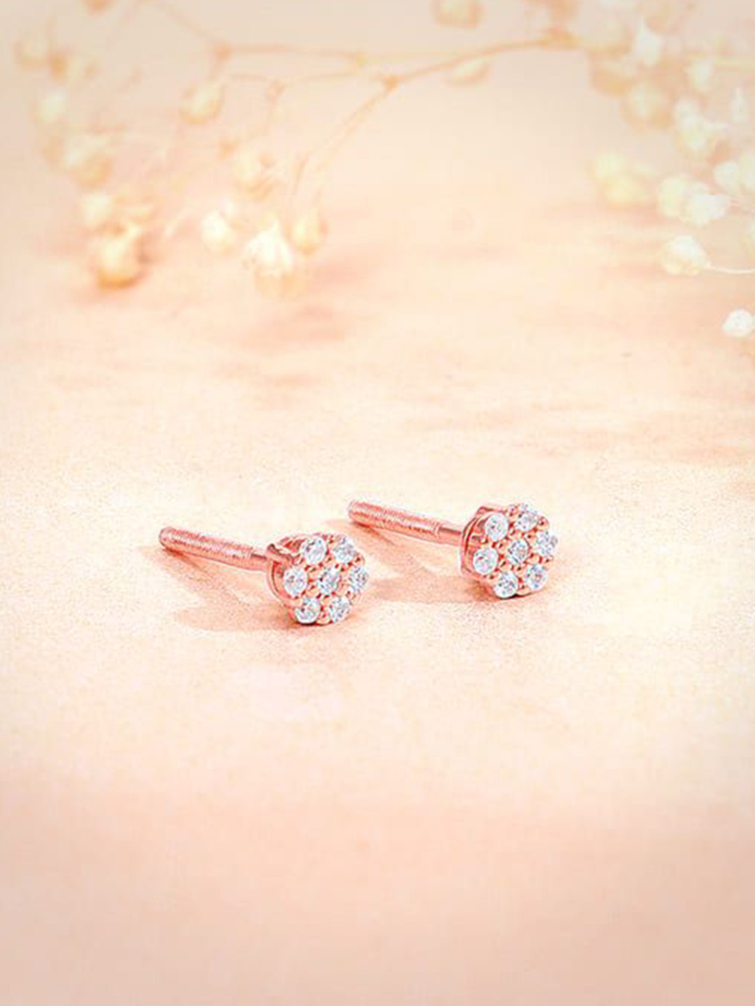 

GIVA Circular Studs Earrings, Rose gold