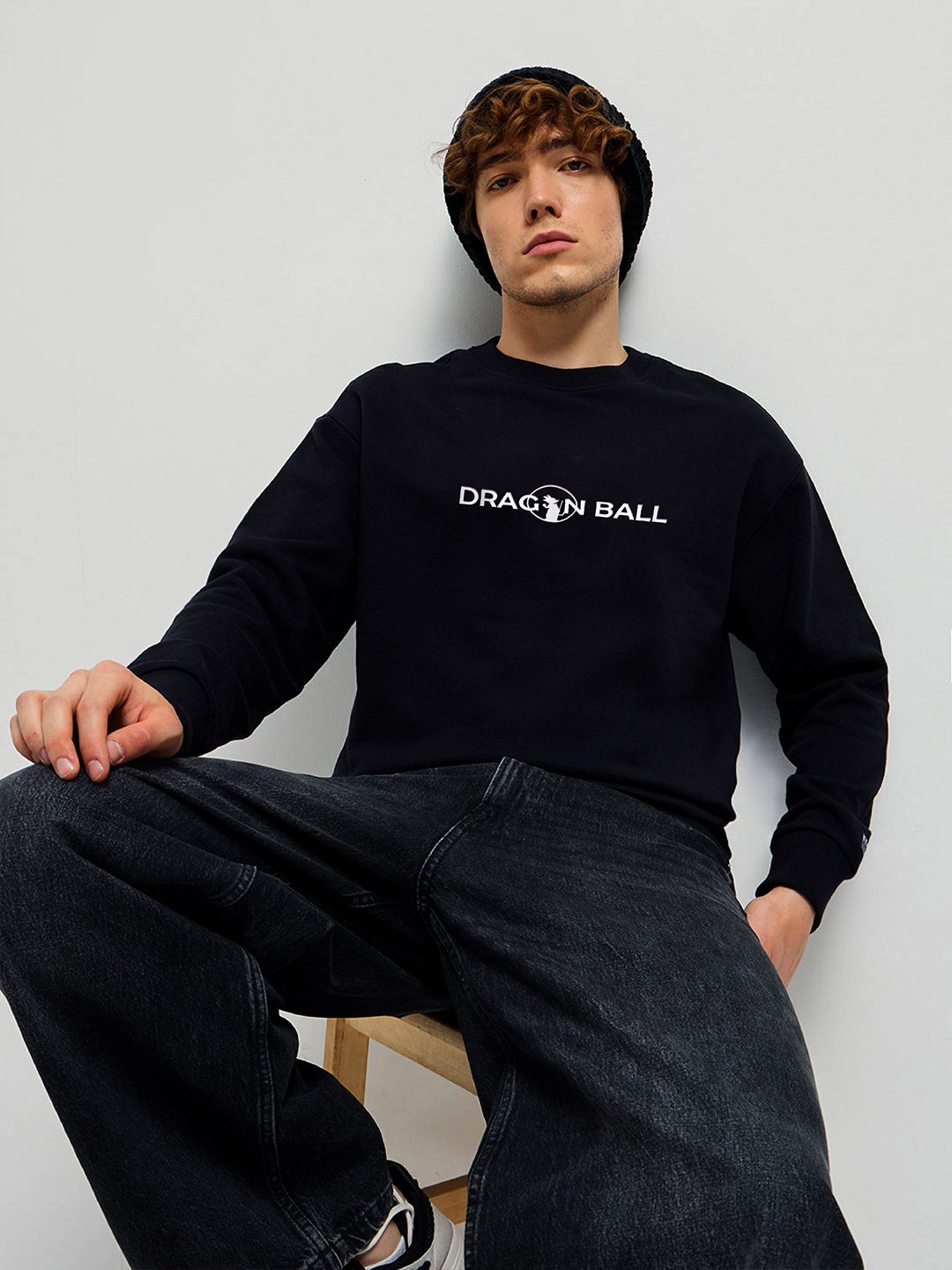 

Tees Da Men Printed Sweatshirt, Black