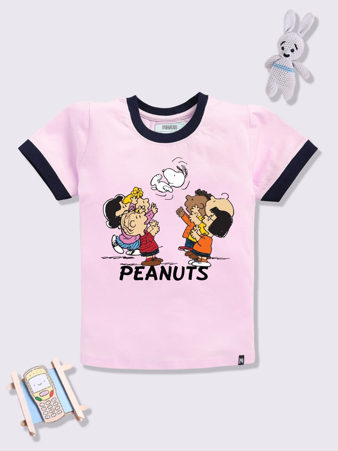 

YK X Minute Mirth Boys Cotton Printed T-shirt, Pink