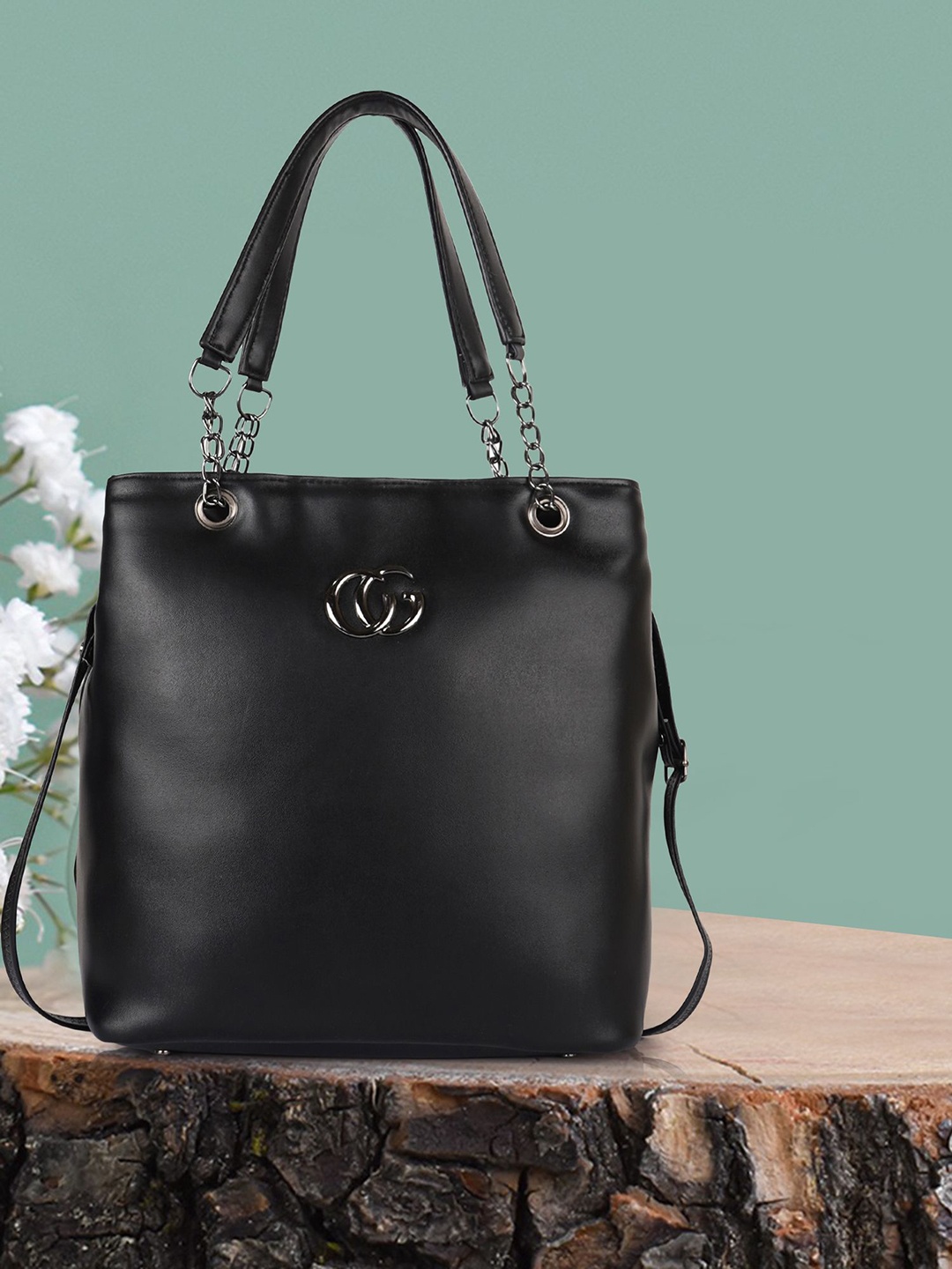 

STARWINGS Structured Satchel with Applique, Black