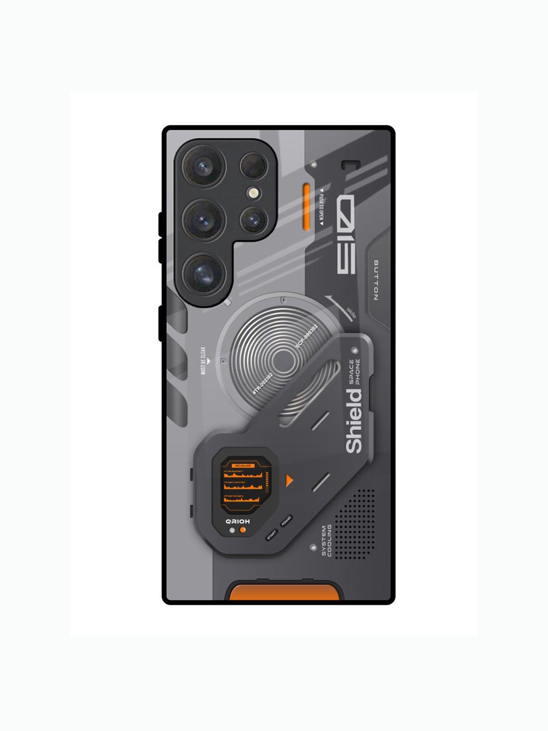 

QRIOH Tech Lifestyle Samsung Galaxy S25 Ultra Impact Resistant Back Case, Grey