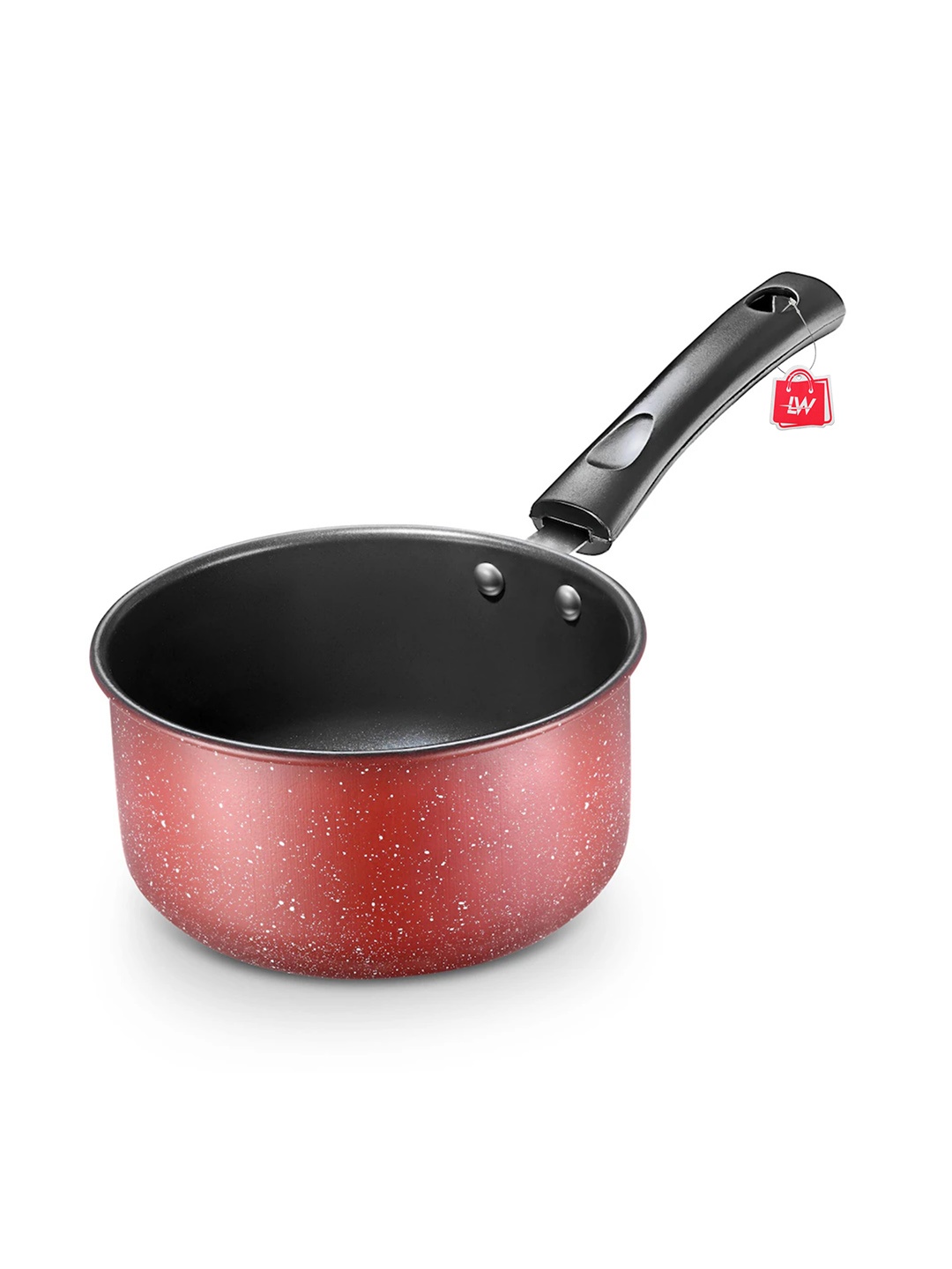 

LAZYwindow Maroon & Black Nonstick Sauce Pan 1.5L