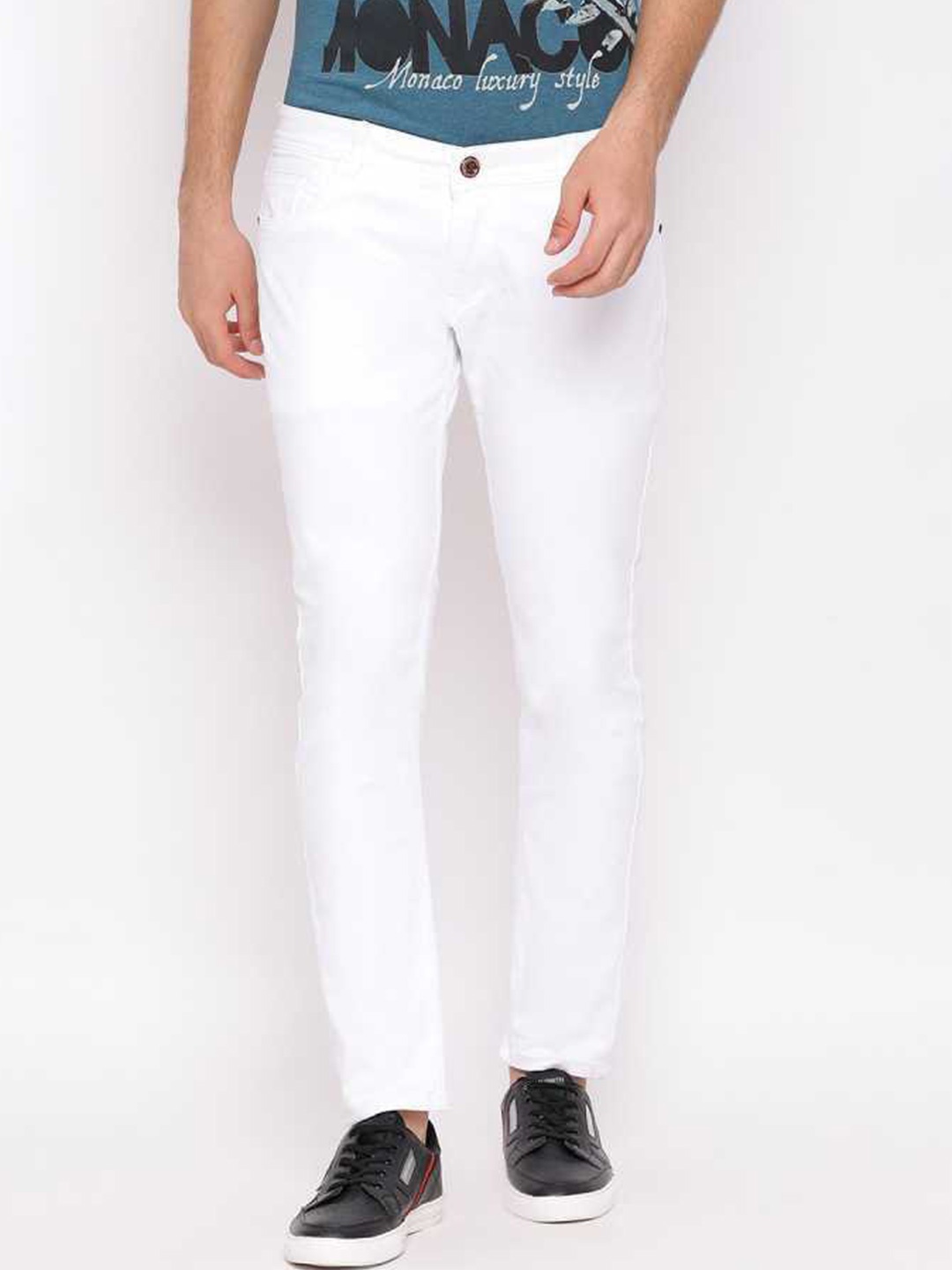 

COMFITS Men Cotton Regular Fit Jeans, White